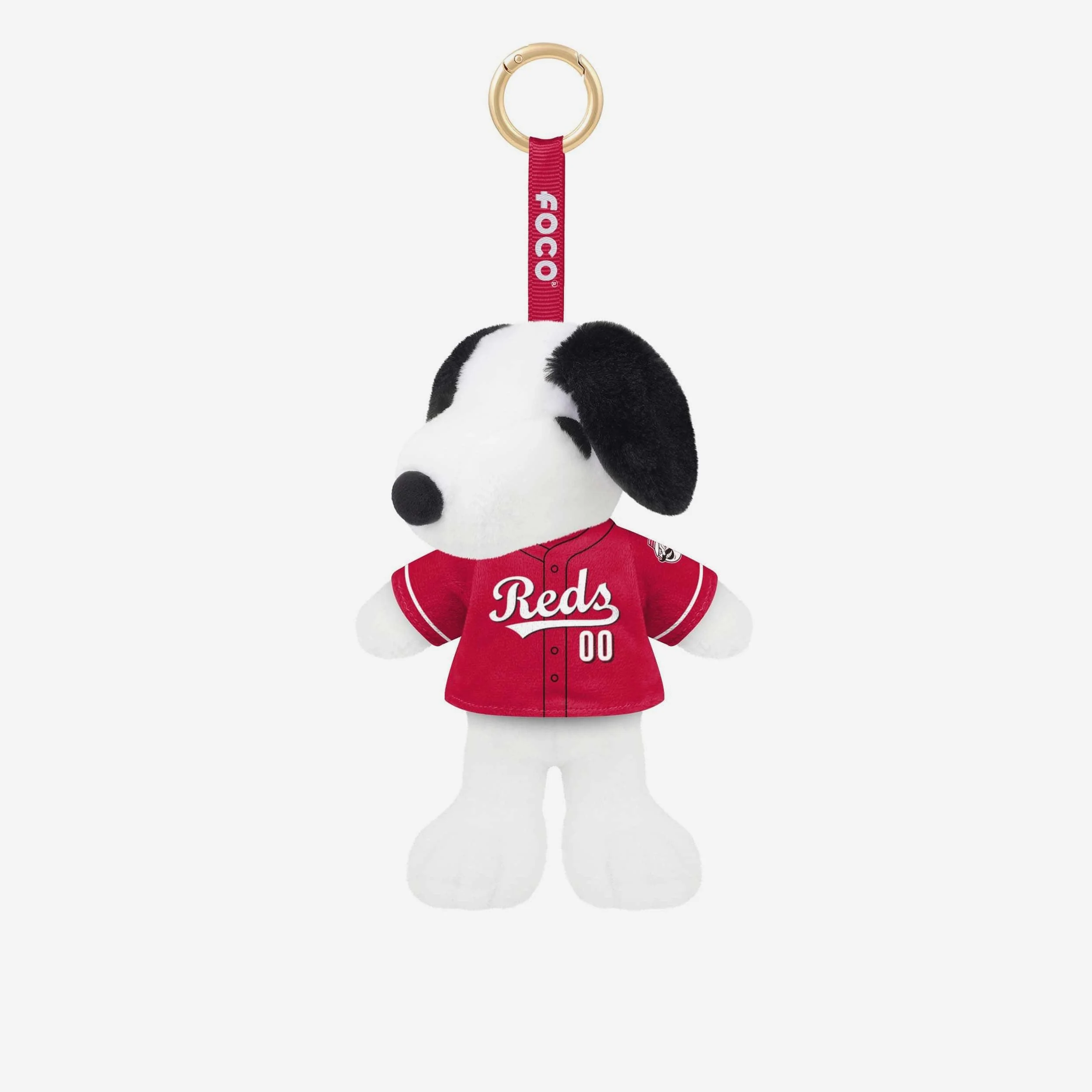 Cincinnati Reds Plush Snoopy Peanuts Bag Charm Keychain
