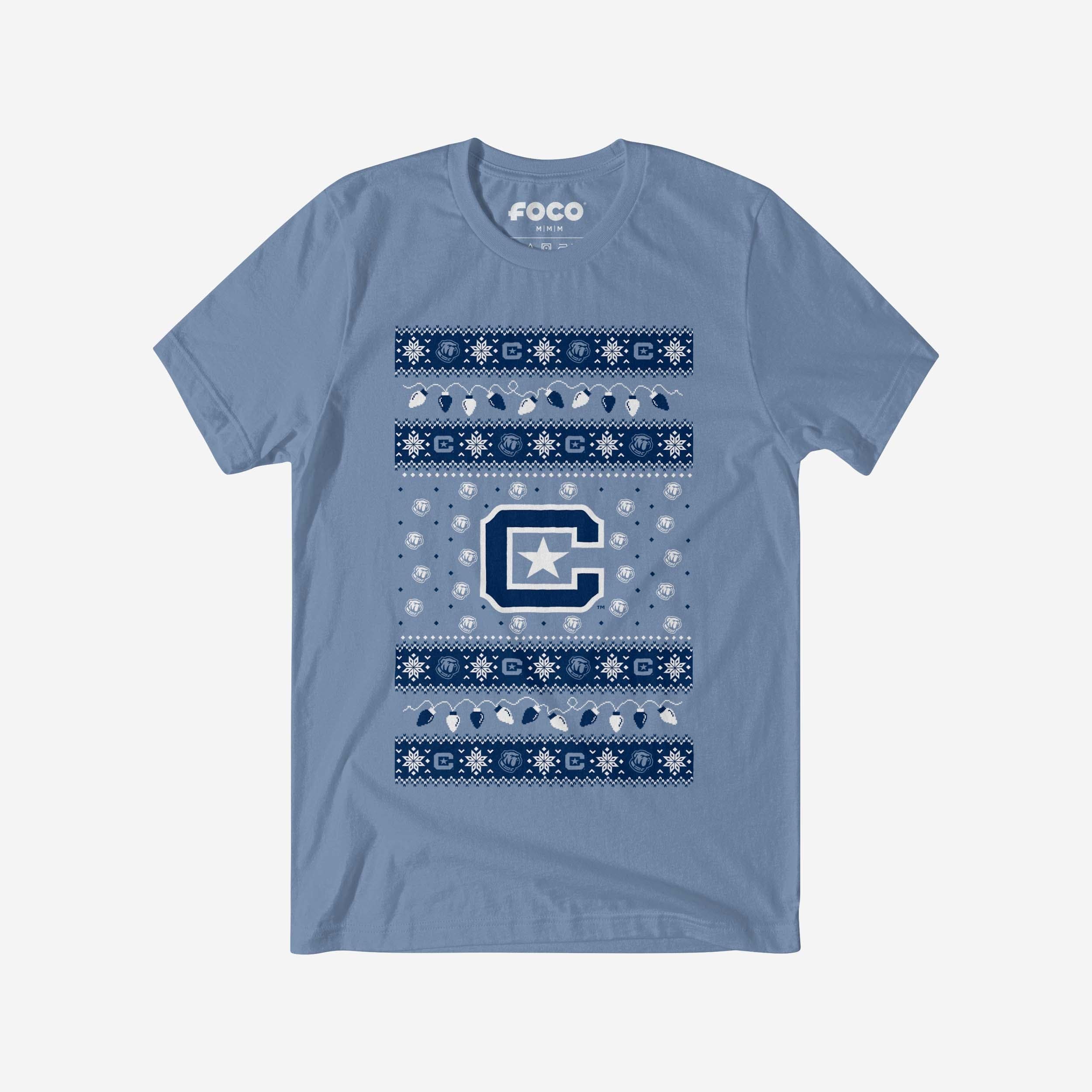 Citadel Bulldogs Holiday Lights Sweater T-Shirt