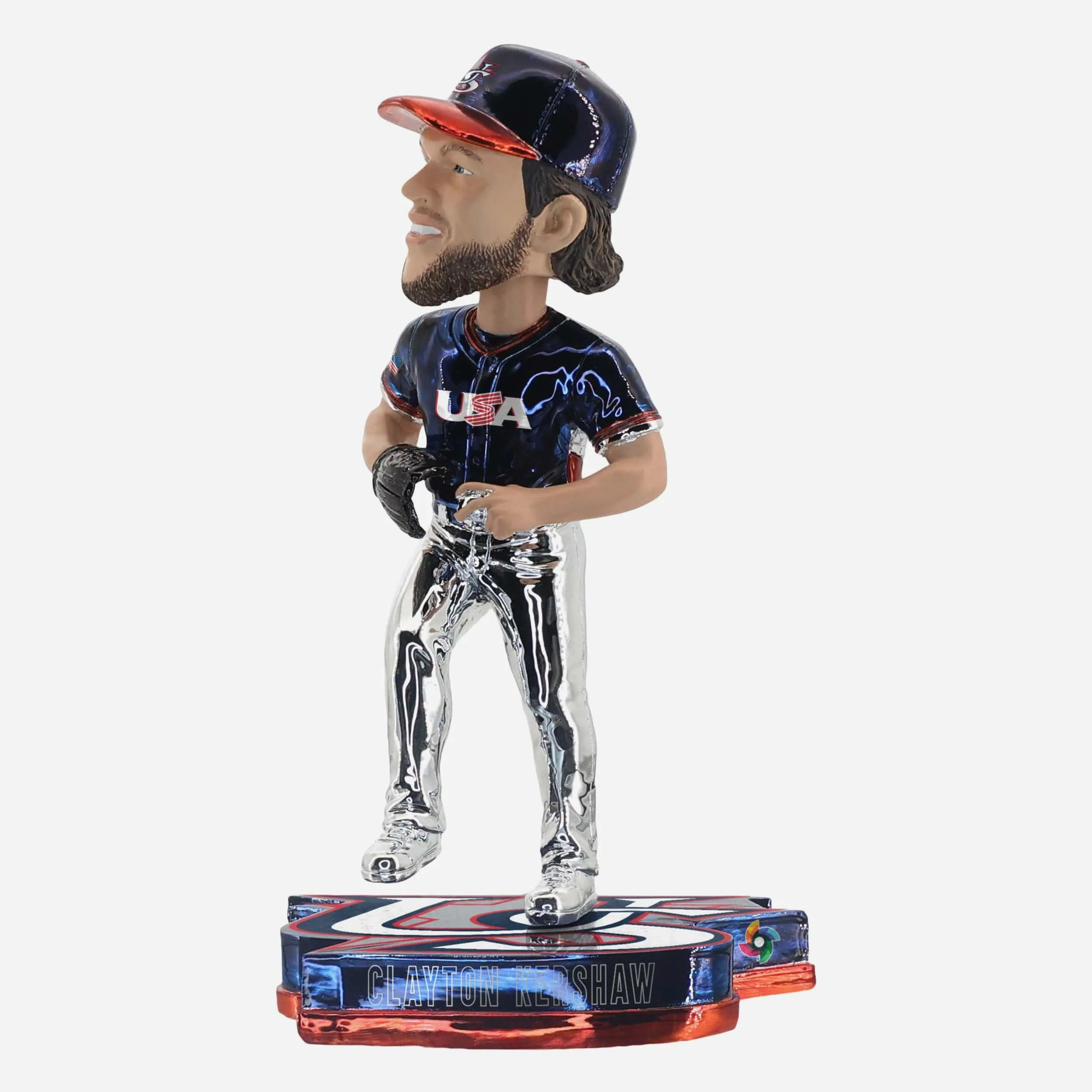 Clayton Kershaw USA 2026 World Baseball Classic Electroplated Edition Bobblehead