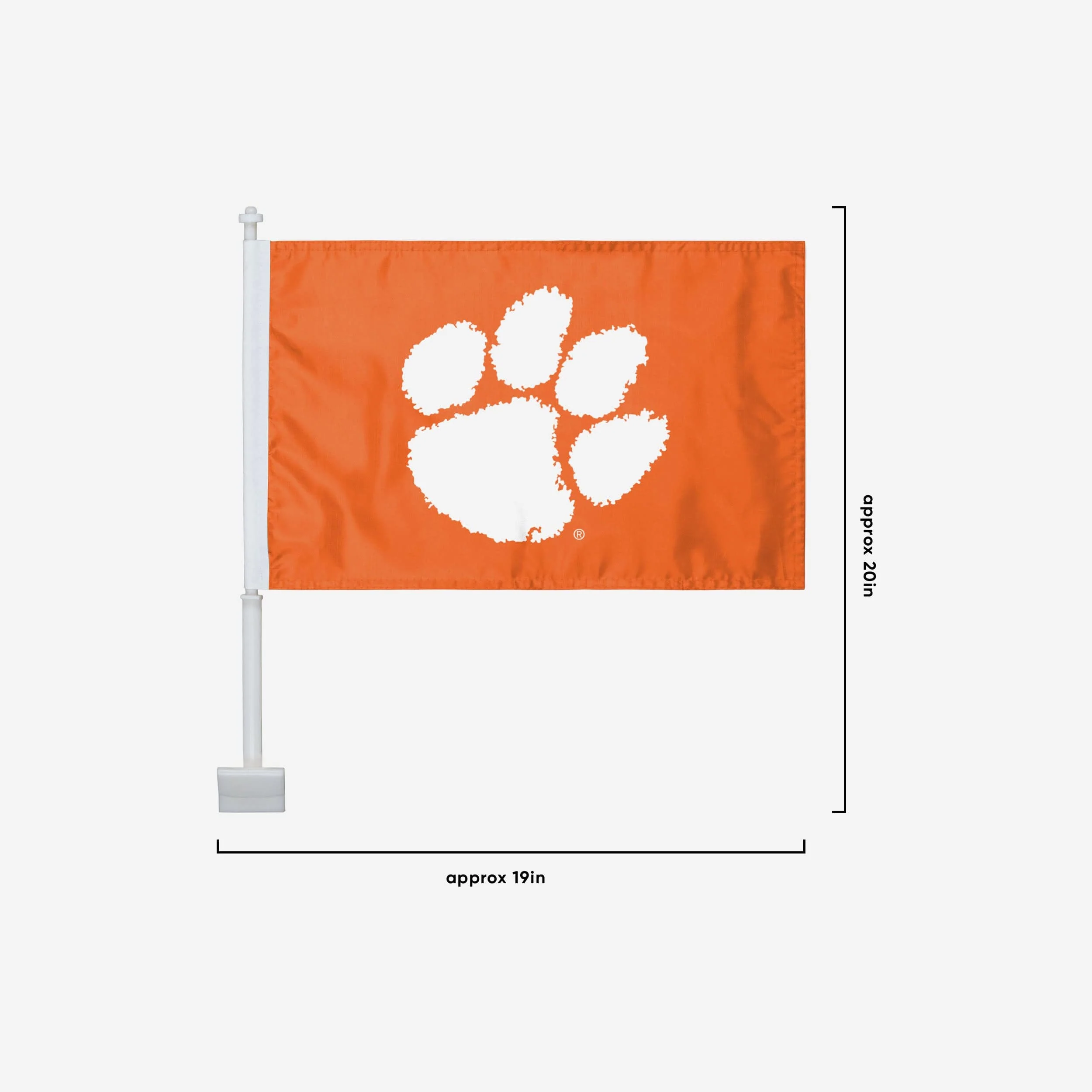 Clemson Tigers 2 Pack Solid Car Flag - Image 3