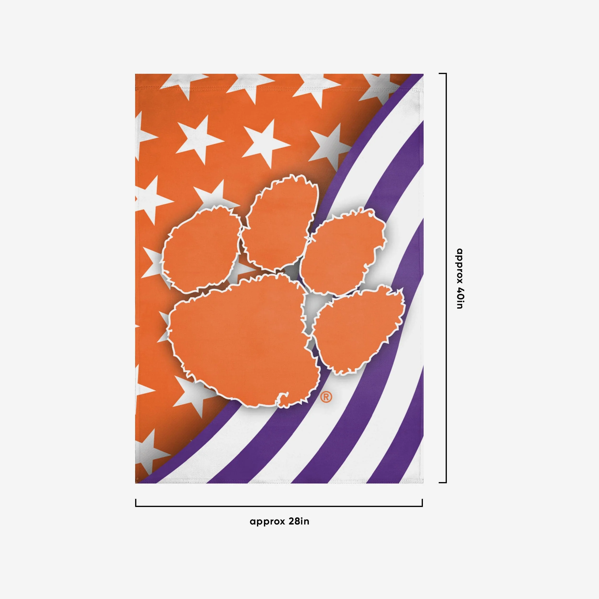Clemson Tigers Americana Vertical Flag - Image 3