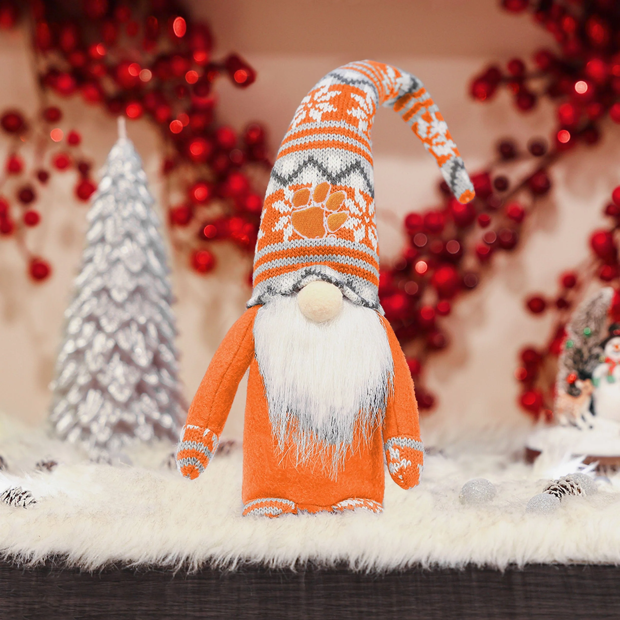 Clemson Tigers Bent Hat Plush Gnome - Image 2