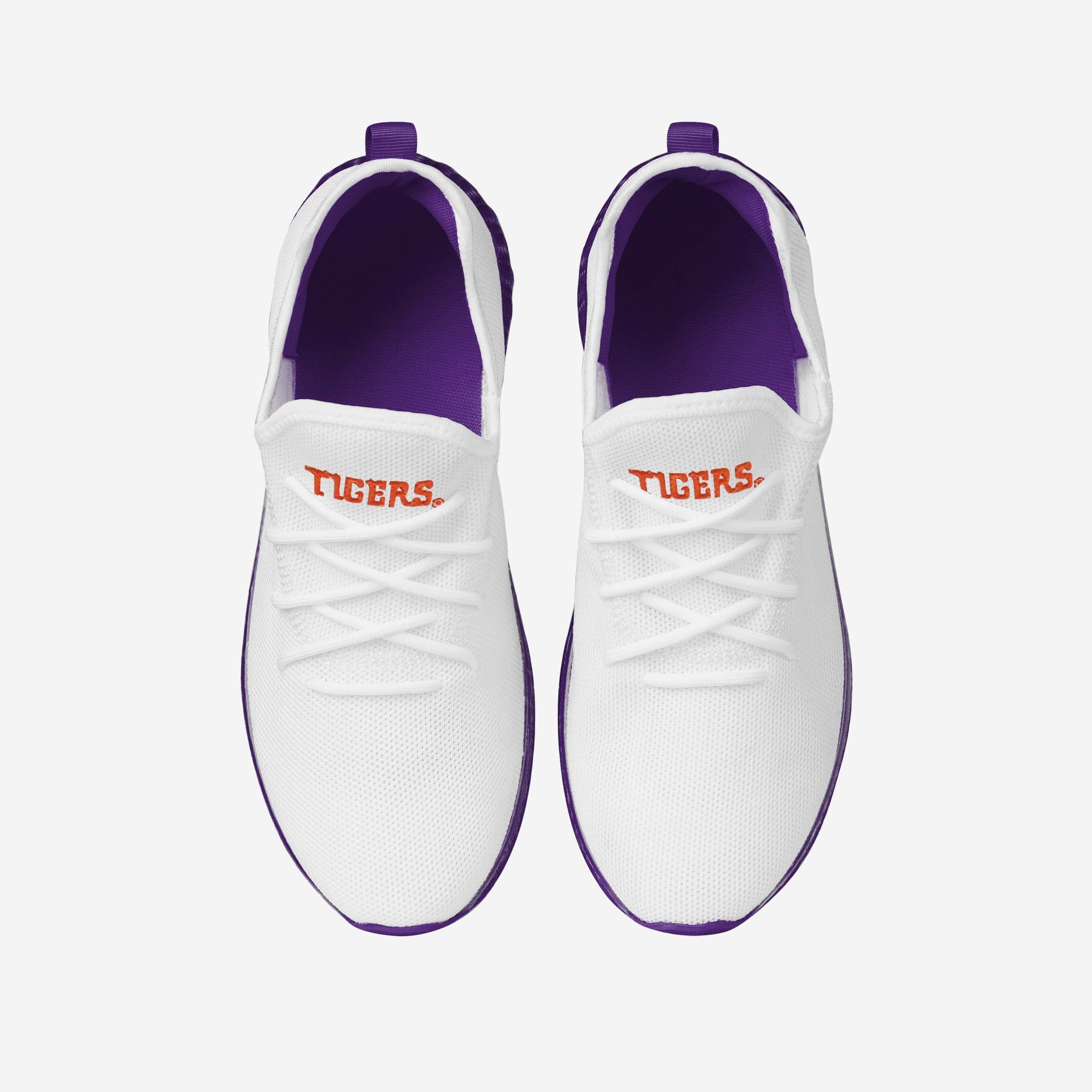 Clemson Tigers Gradient Midsole White Sneakers - Image 4