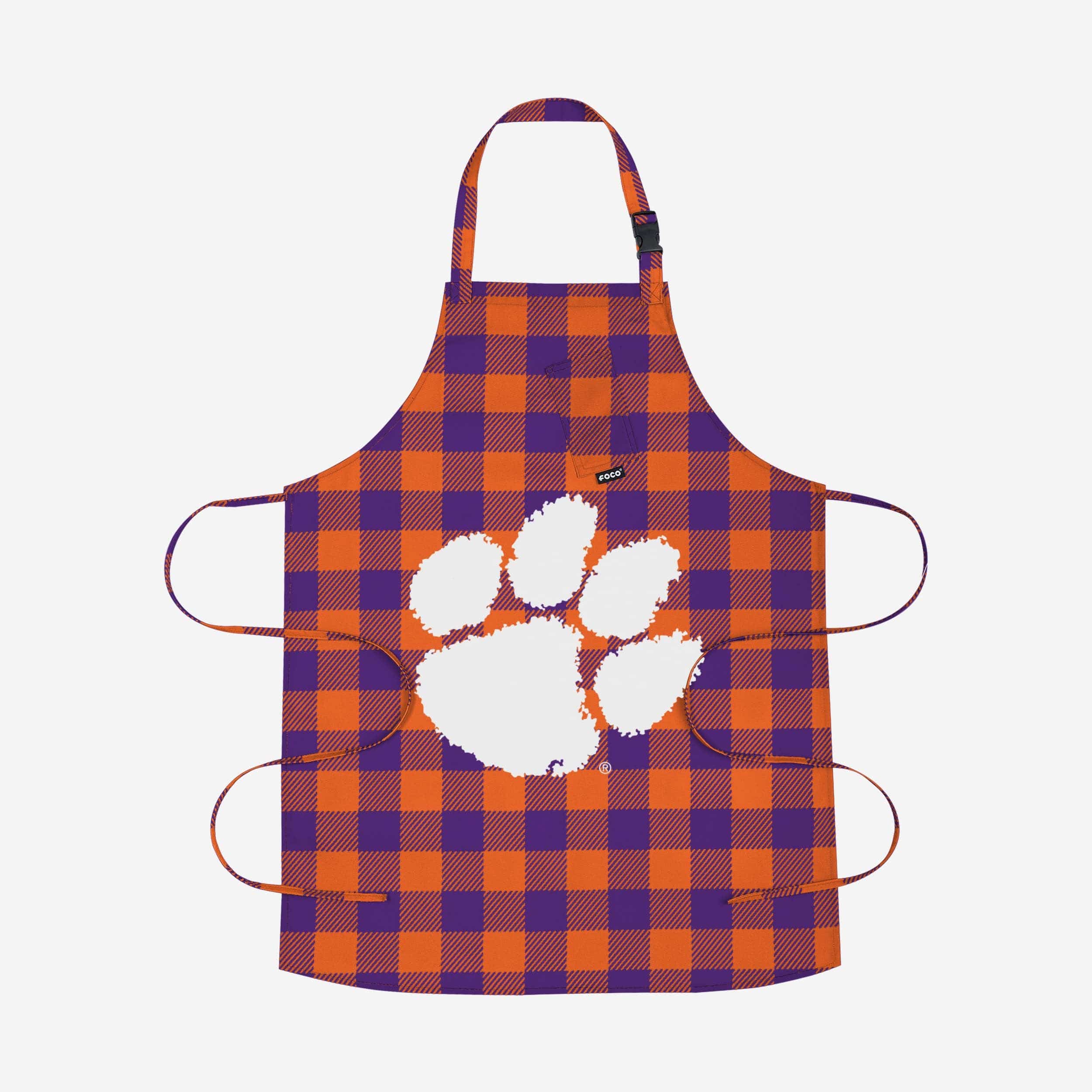 Clemson Tigers Plaid Apron