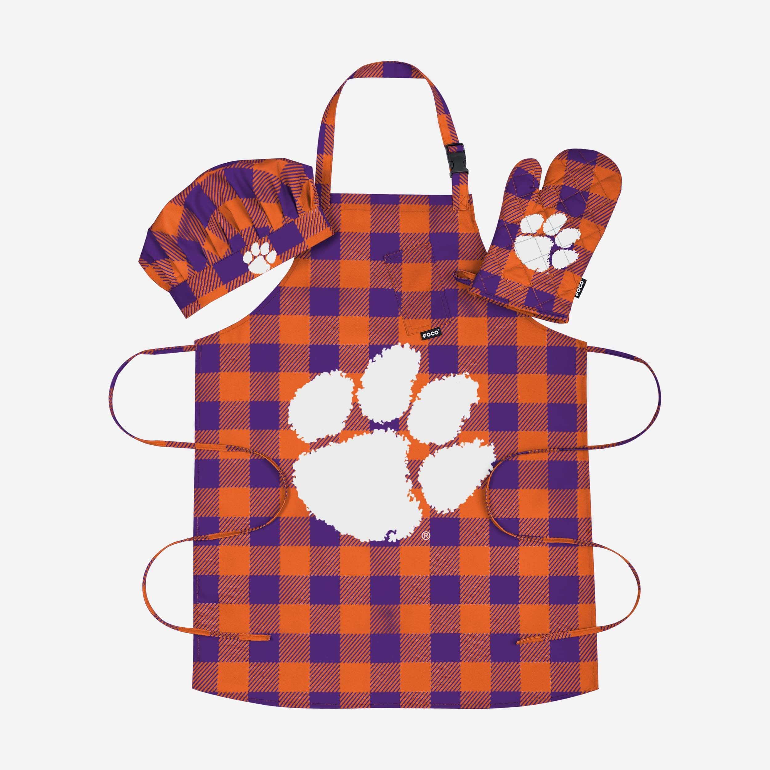 Clemson Tigers Plaid Chef Set