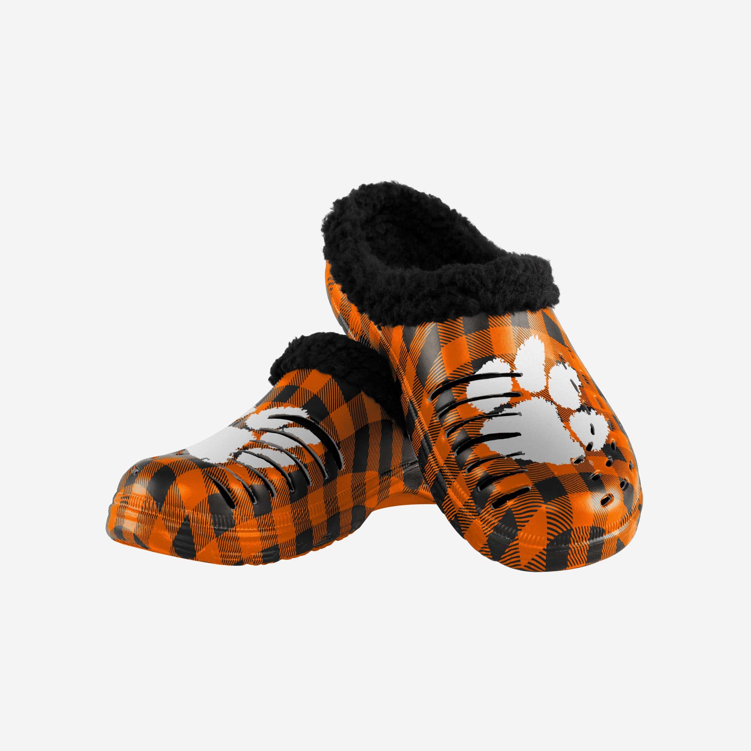 Clemson Tigers Sherpa Lined Buffalo Check Clog - Image 3