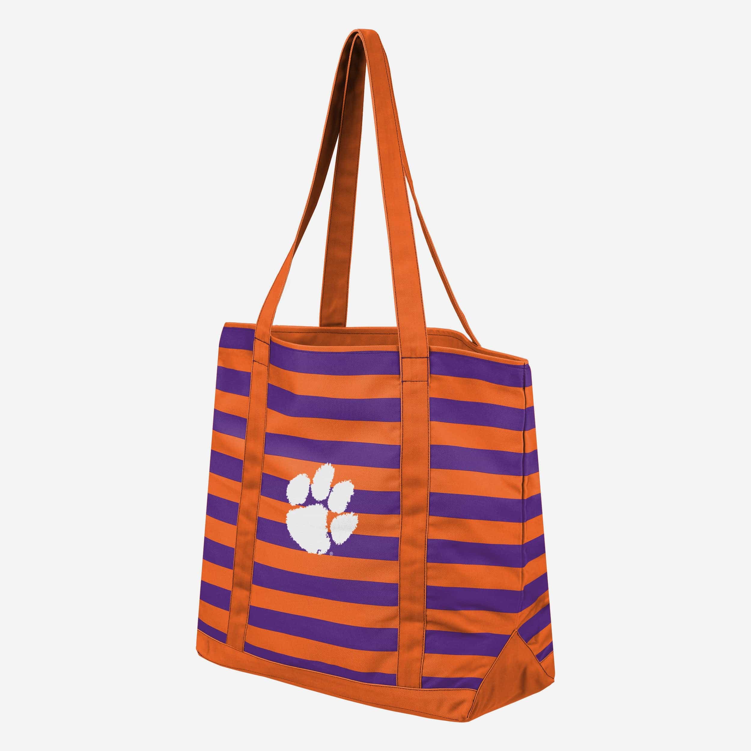 Clemson Tigers Team Stripe Canvas Tote Bag - Image 2