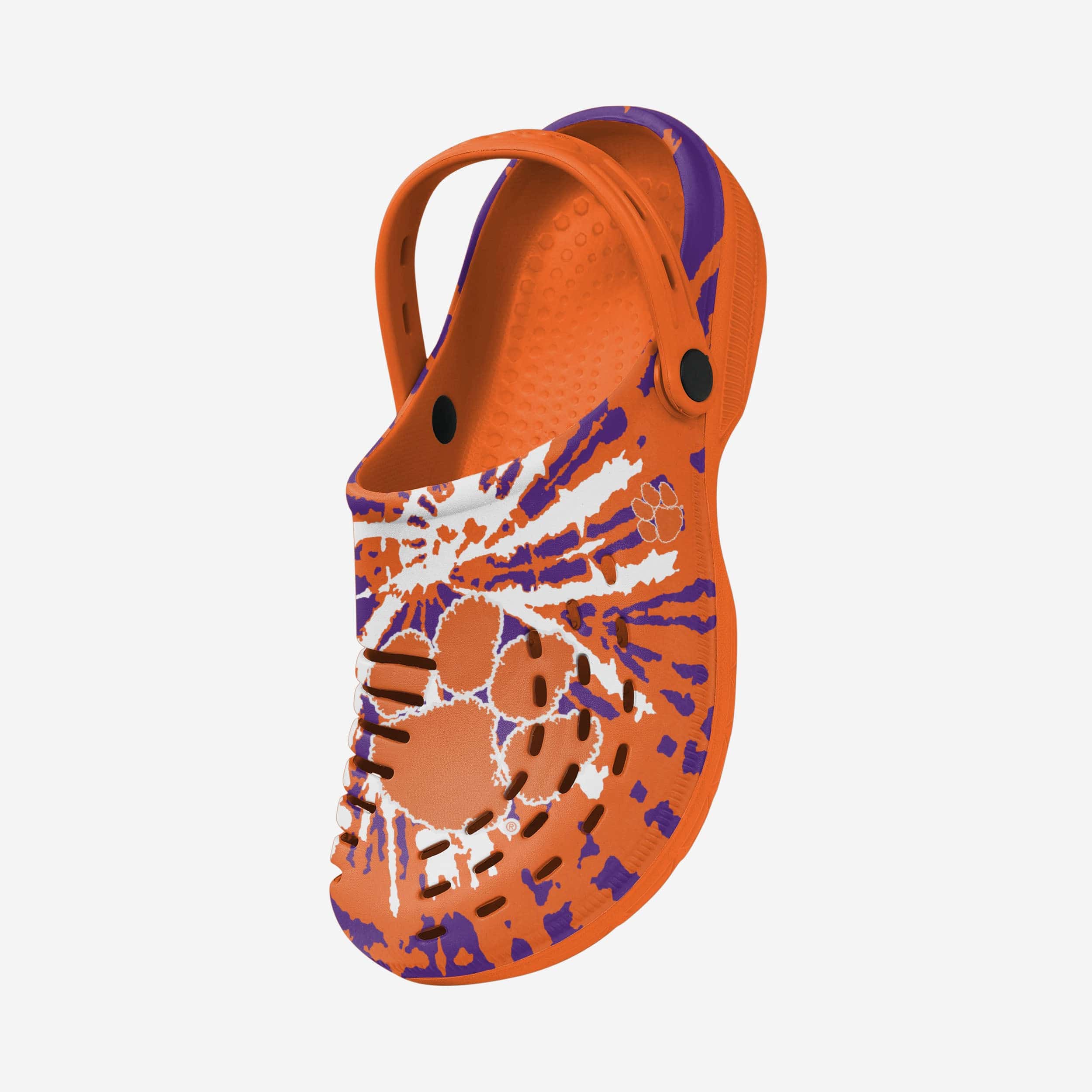 Clemson Tigers Tie-Dye Clog With Strap - Image 2