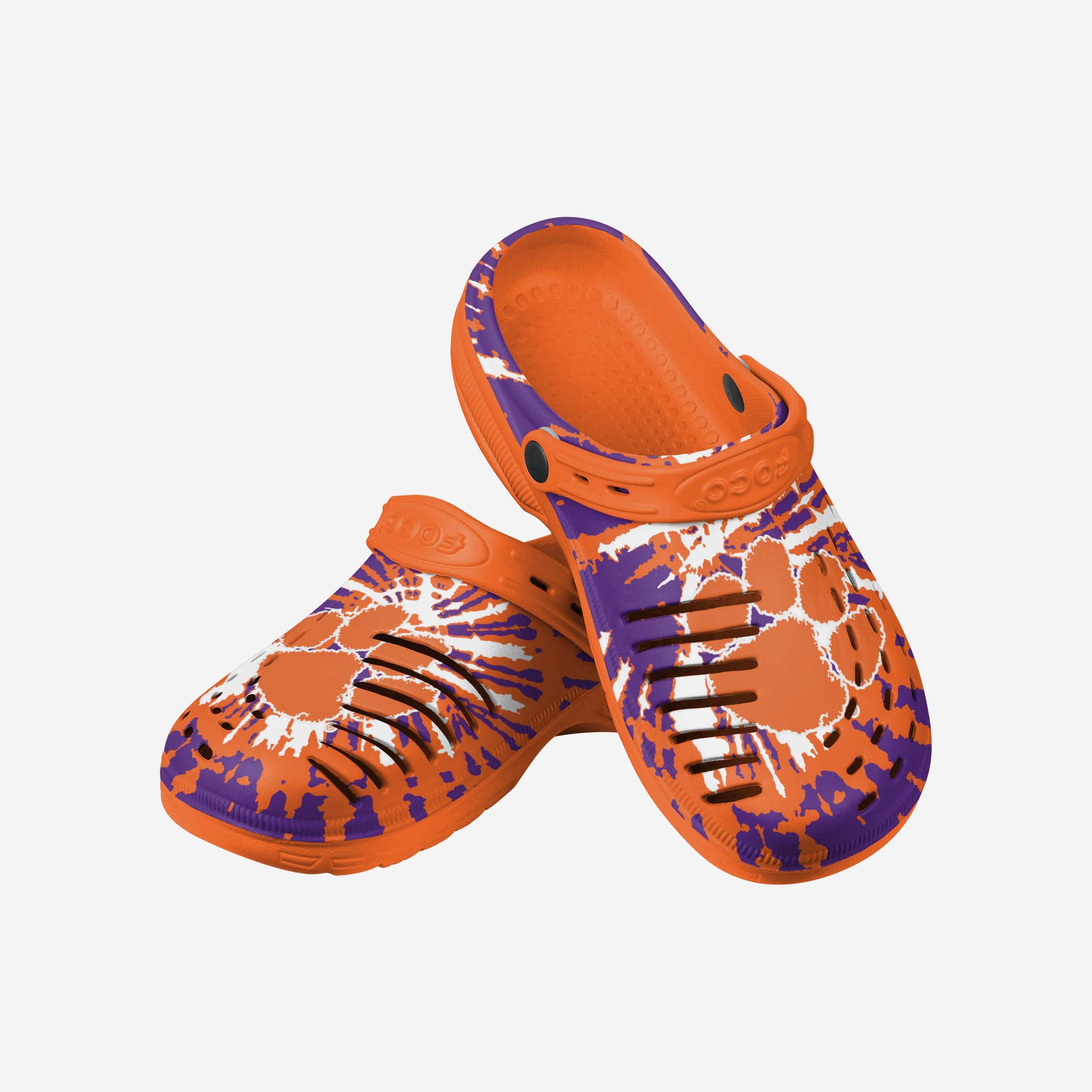 Clemson Tigers Tie-Dye Clog With Strap - Image 3