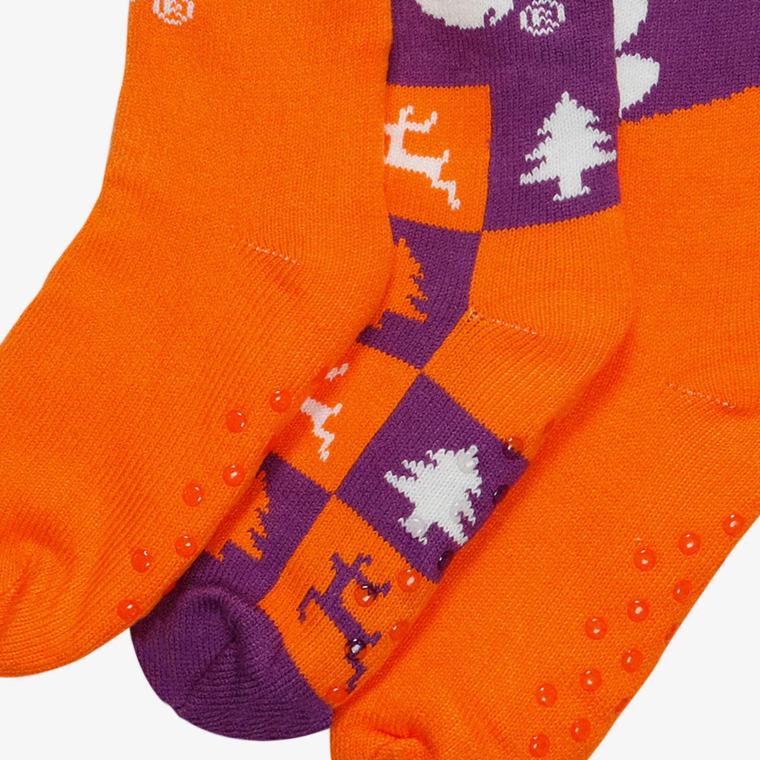 Clemson Tigers Womens Fan Footy 3 Pack Slipper Socks - Image 3