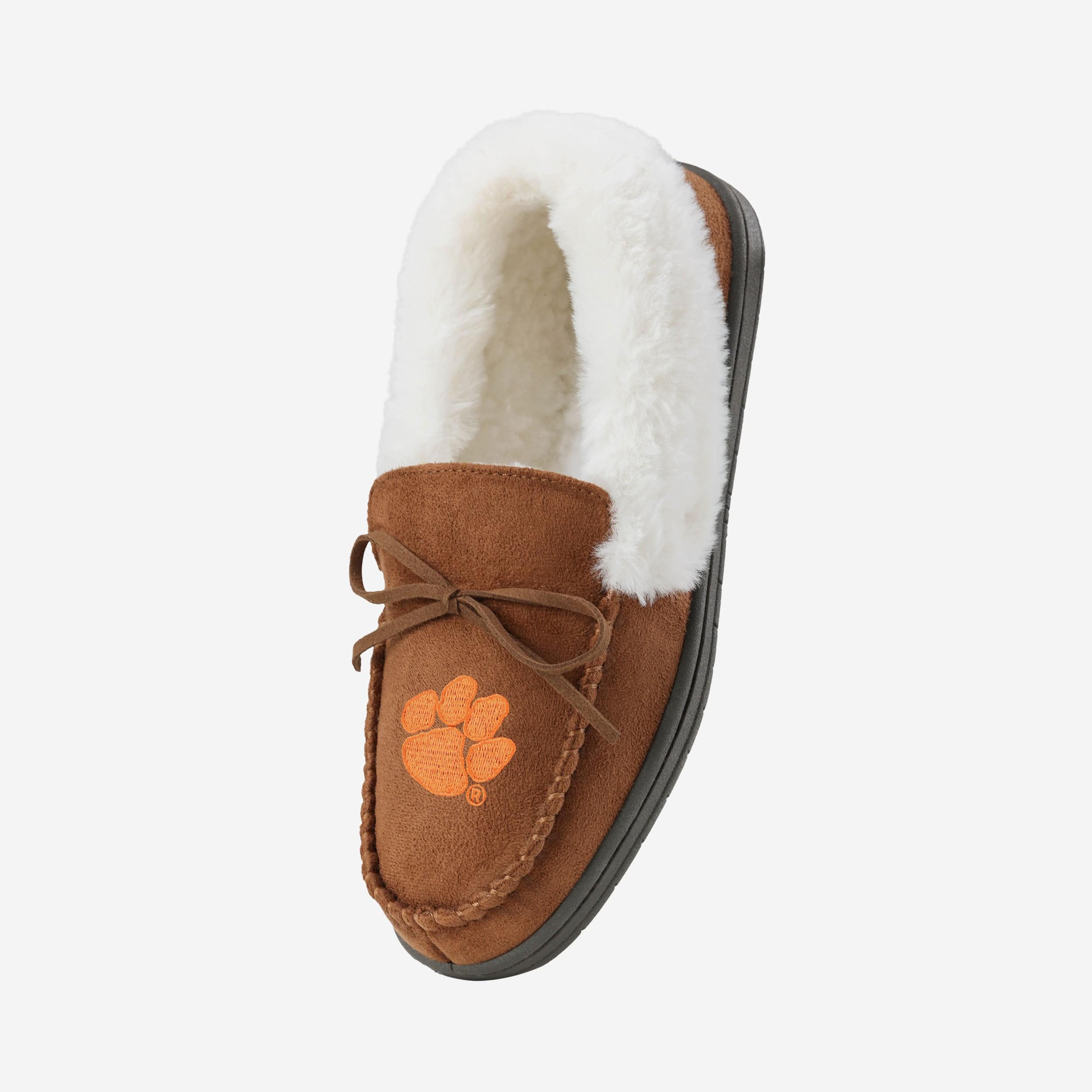 Clemson Tigers Womens Tan Moccasin Slipper - Image 2