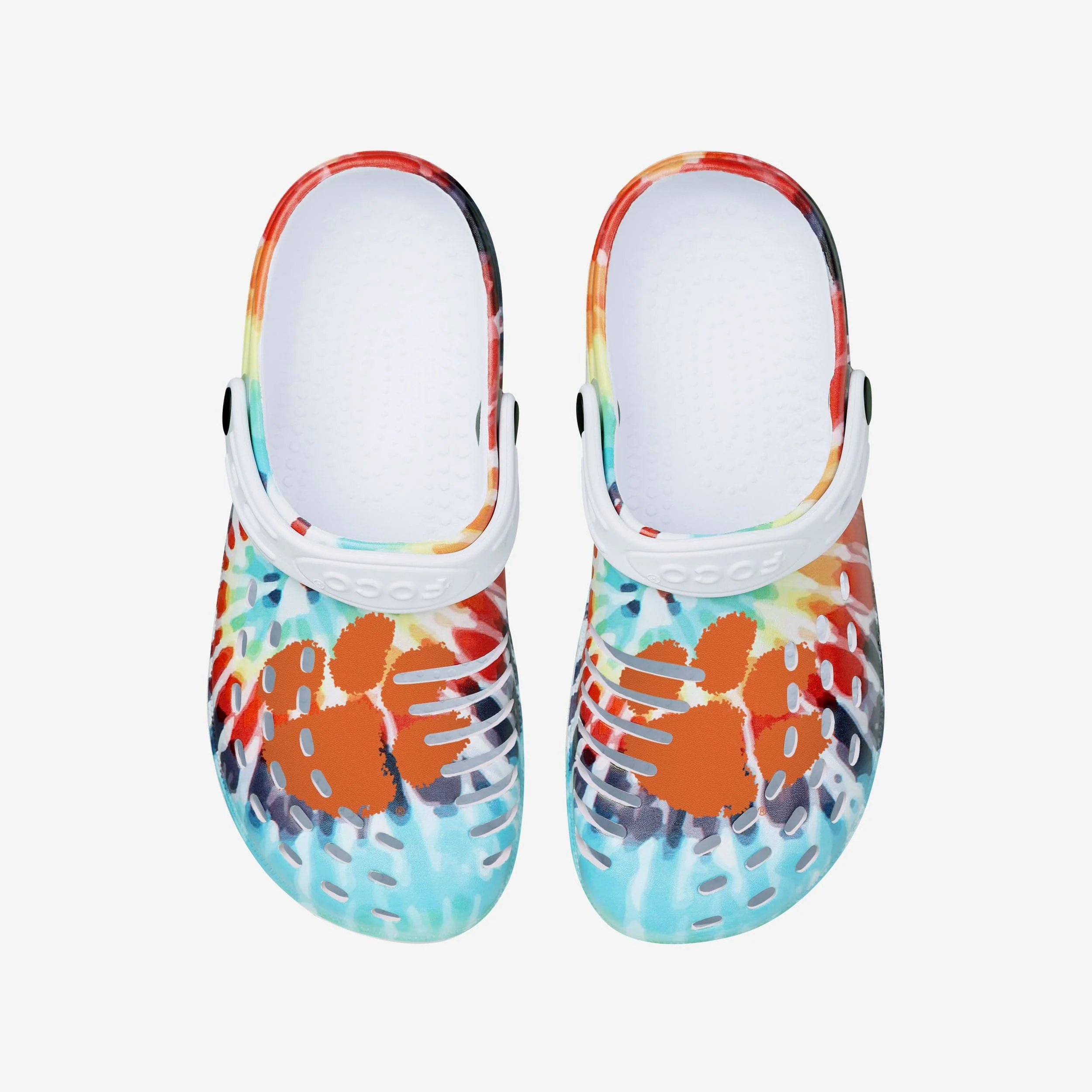 Clemson Tigers Womens Tie-Dye Clog With Strap - Image 4
