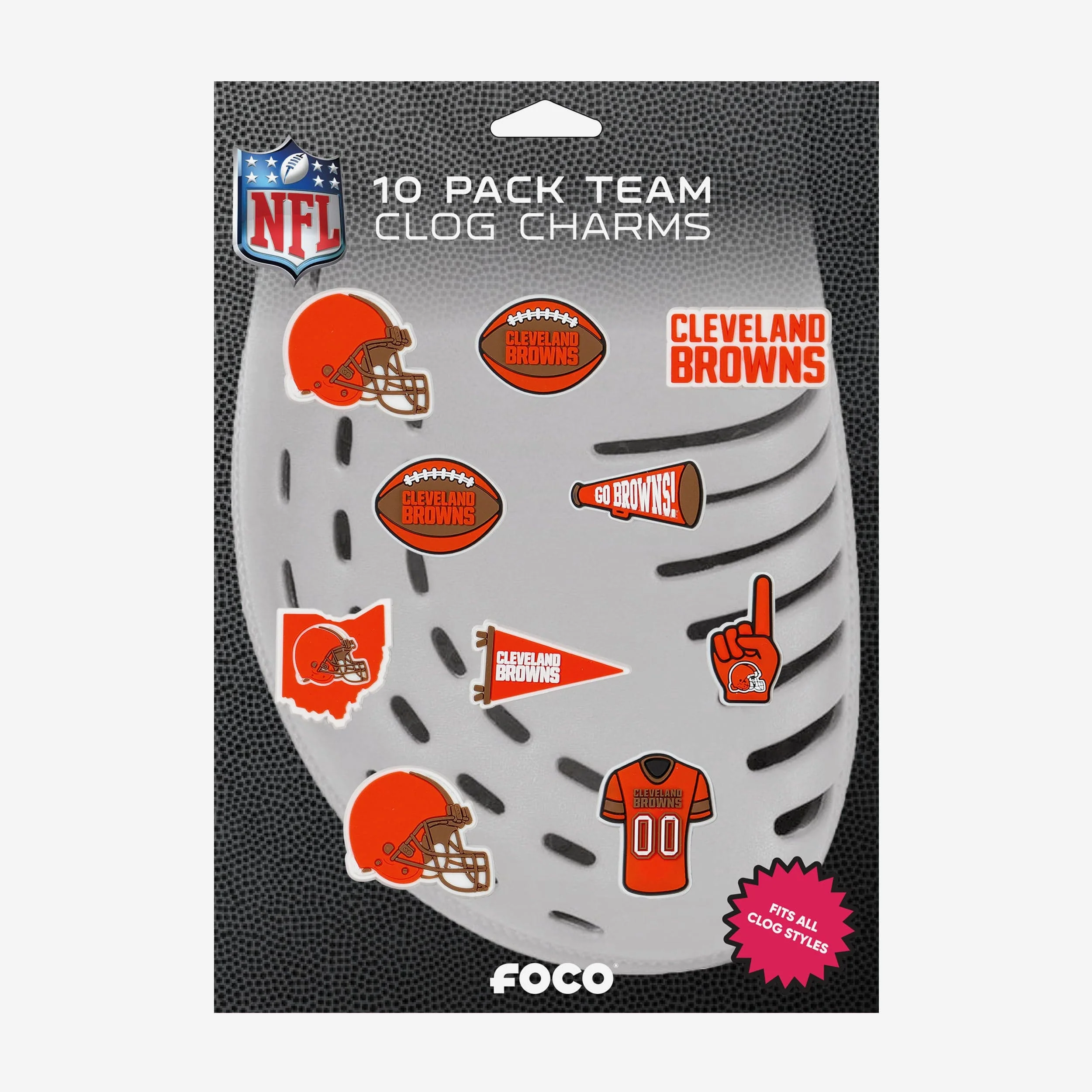Cleveland Browns 10 Pack Team Clog Charms - Image 5