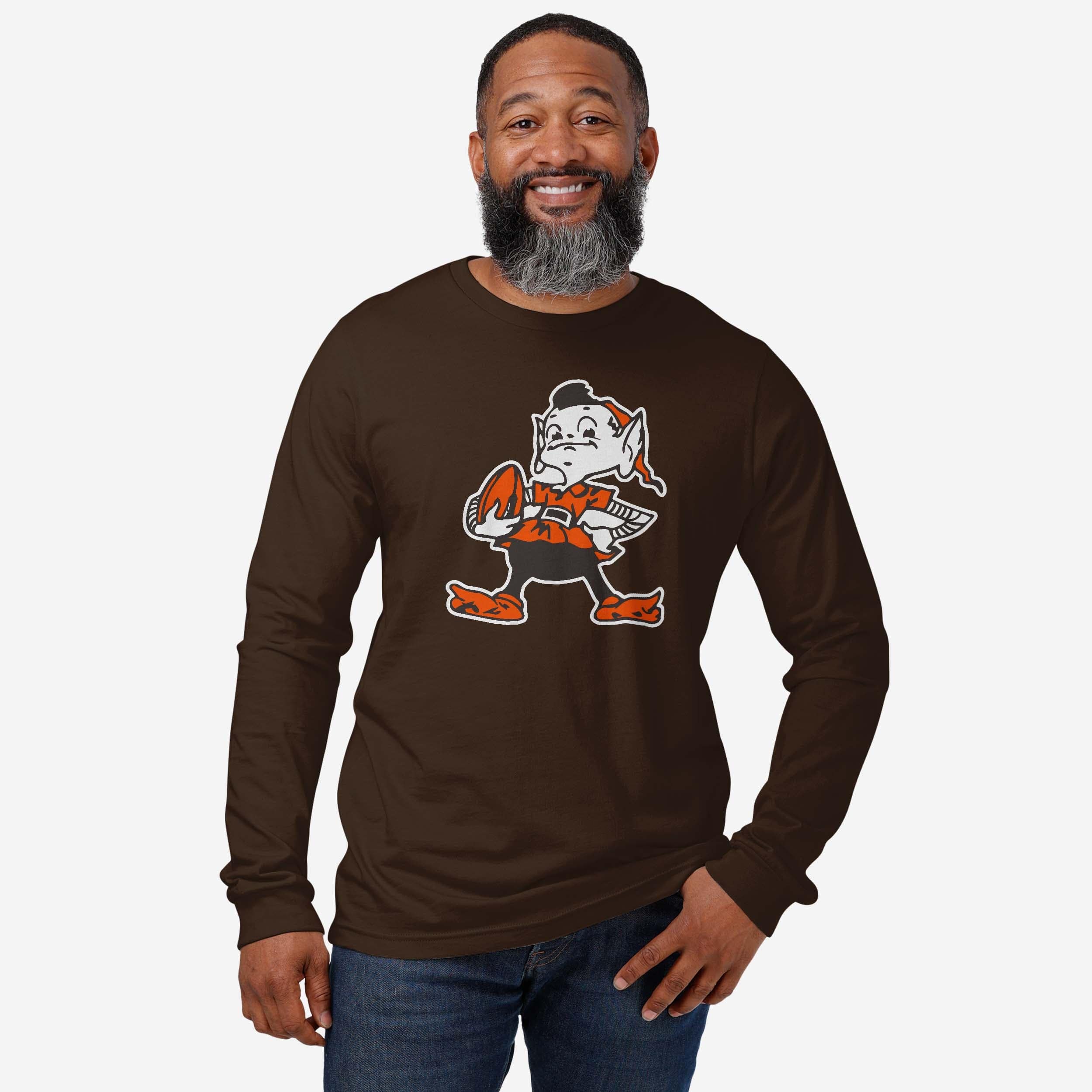 Cleveland Browns 1959 Retro Logo Long Sleeve T-Shirt - Image 2