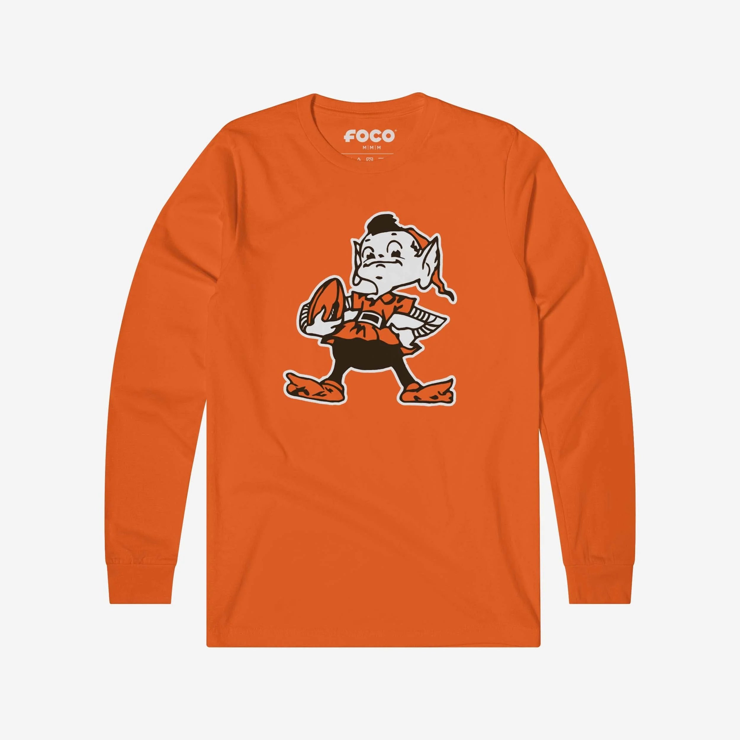 Cleveland Browns 1959 Retro Logo Long Sleeve T-Shirt - Image 5