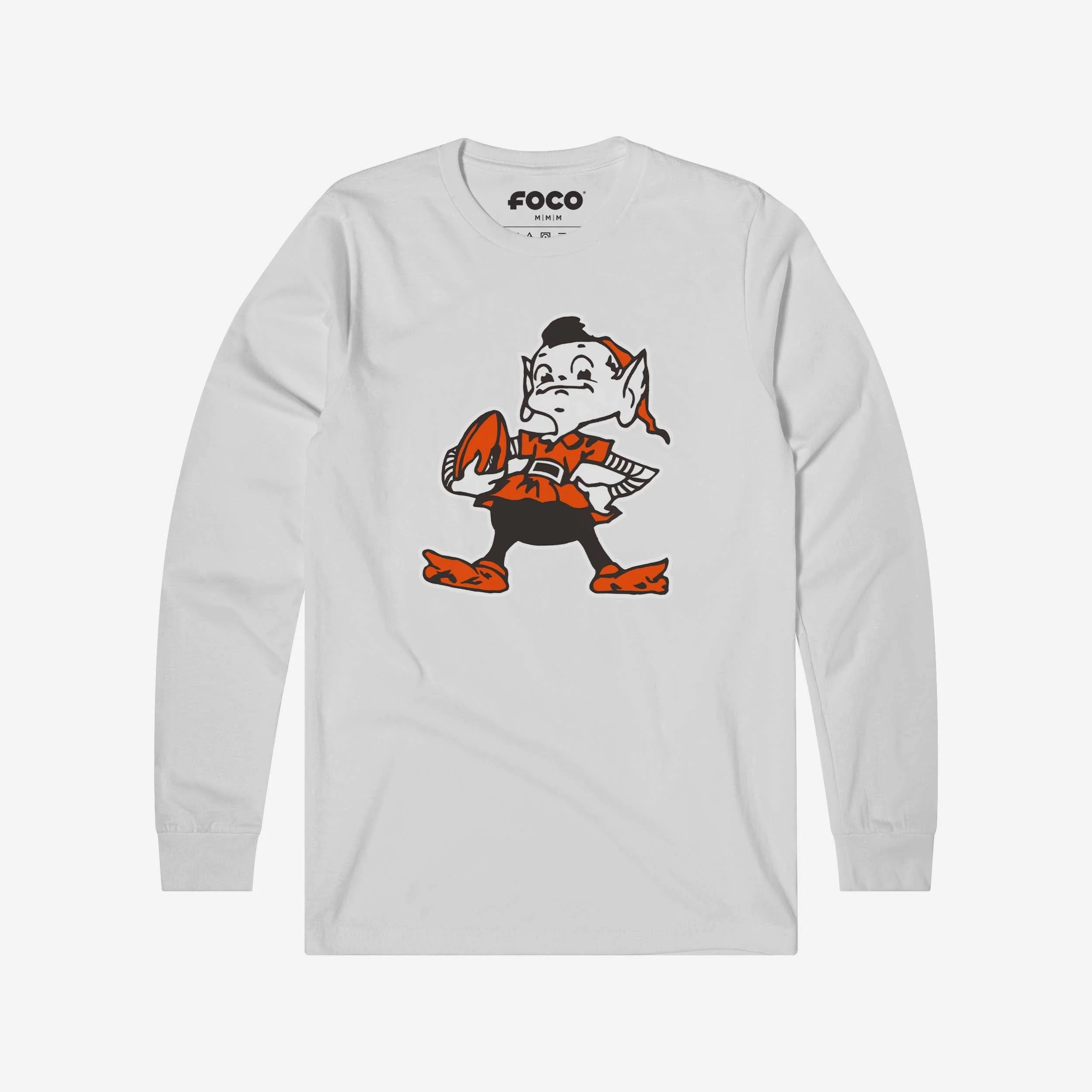 Cleveland Browns 1959 Retro Logo Long Sleeve T-Shirt - Image 9