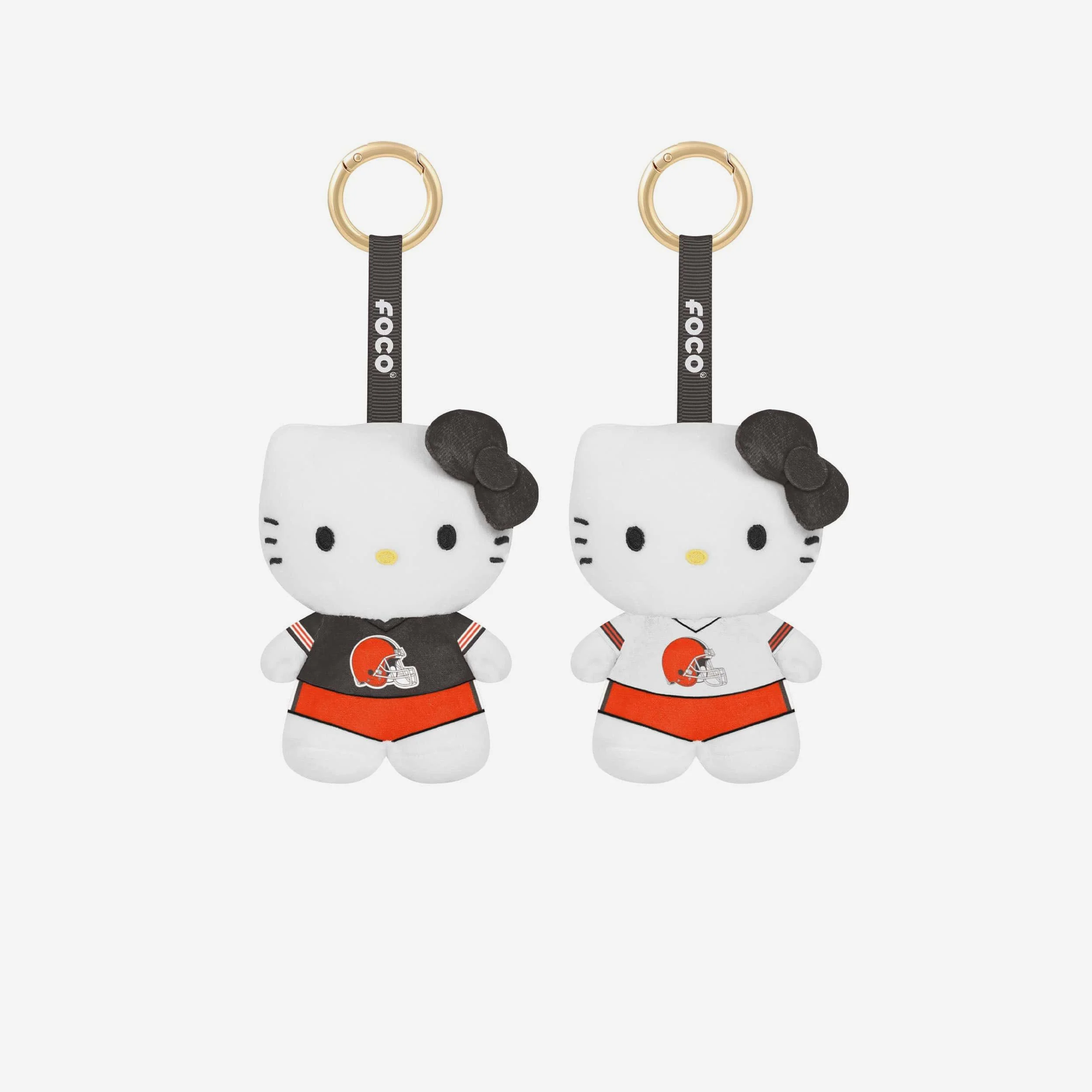 Cleveland Browns 2 Pack Mini Plush Hello Kitty® Bag Charm Keychain