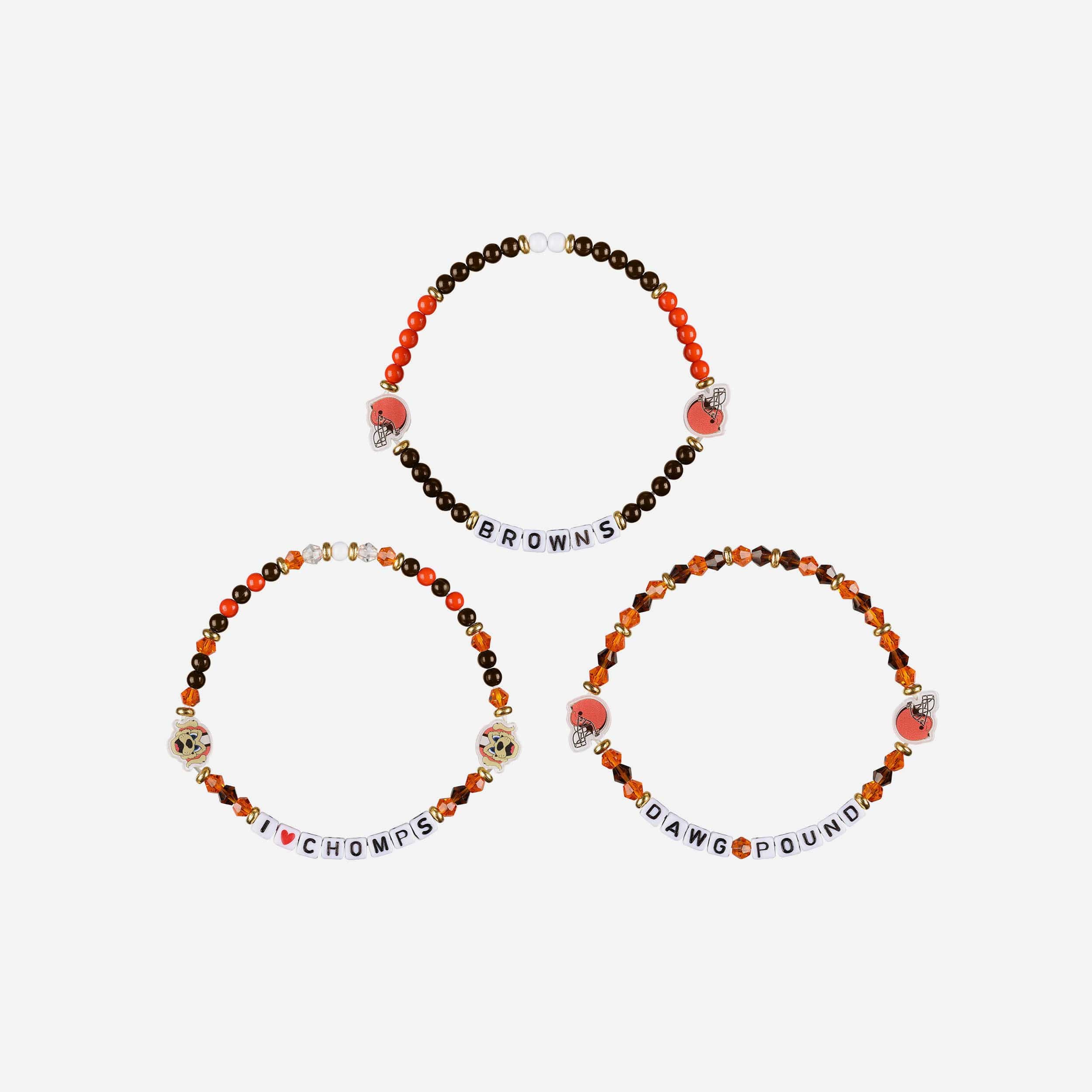 Cleveland Browns 3 Pack Friendship Bracelet - Image 3