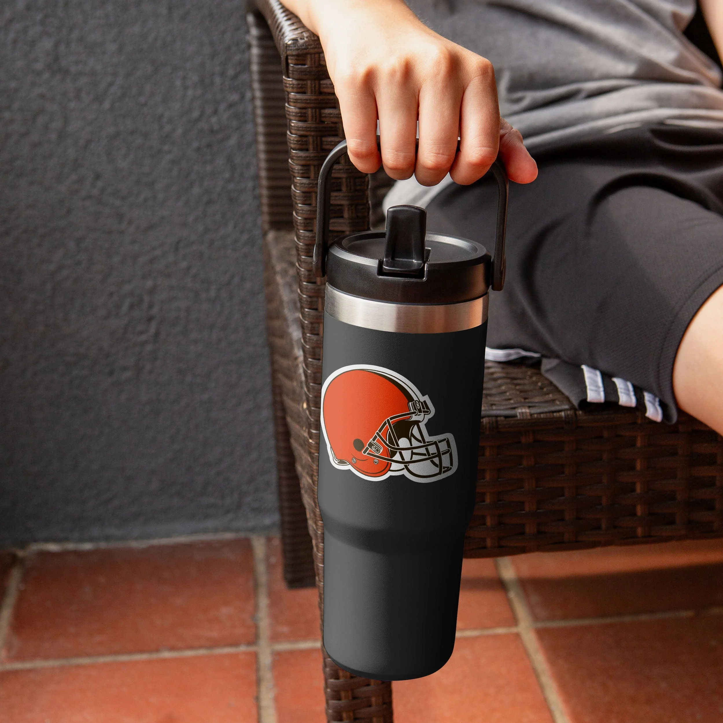 Cleveland Browns 30 oz Straw Tumbler - Image 4