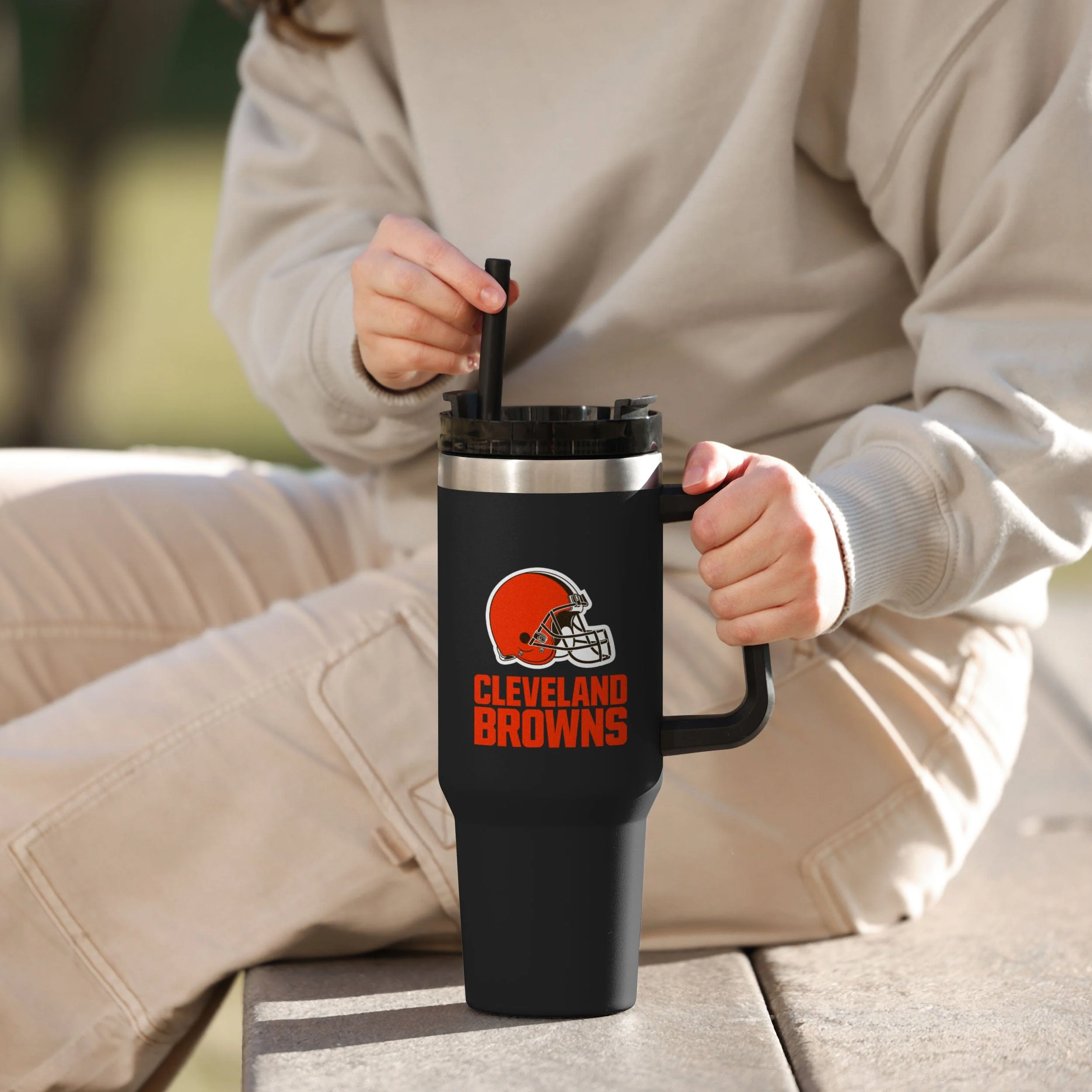 Cleveland Browns 40 oz XL Tumbler - Image 4