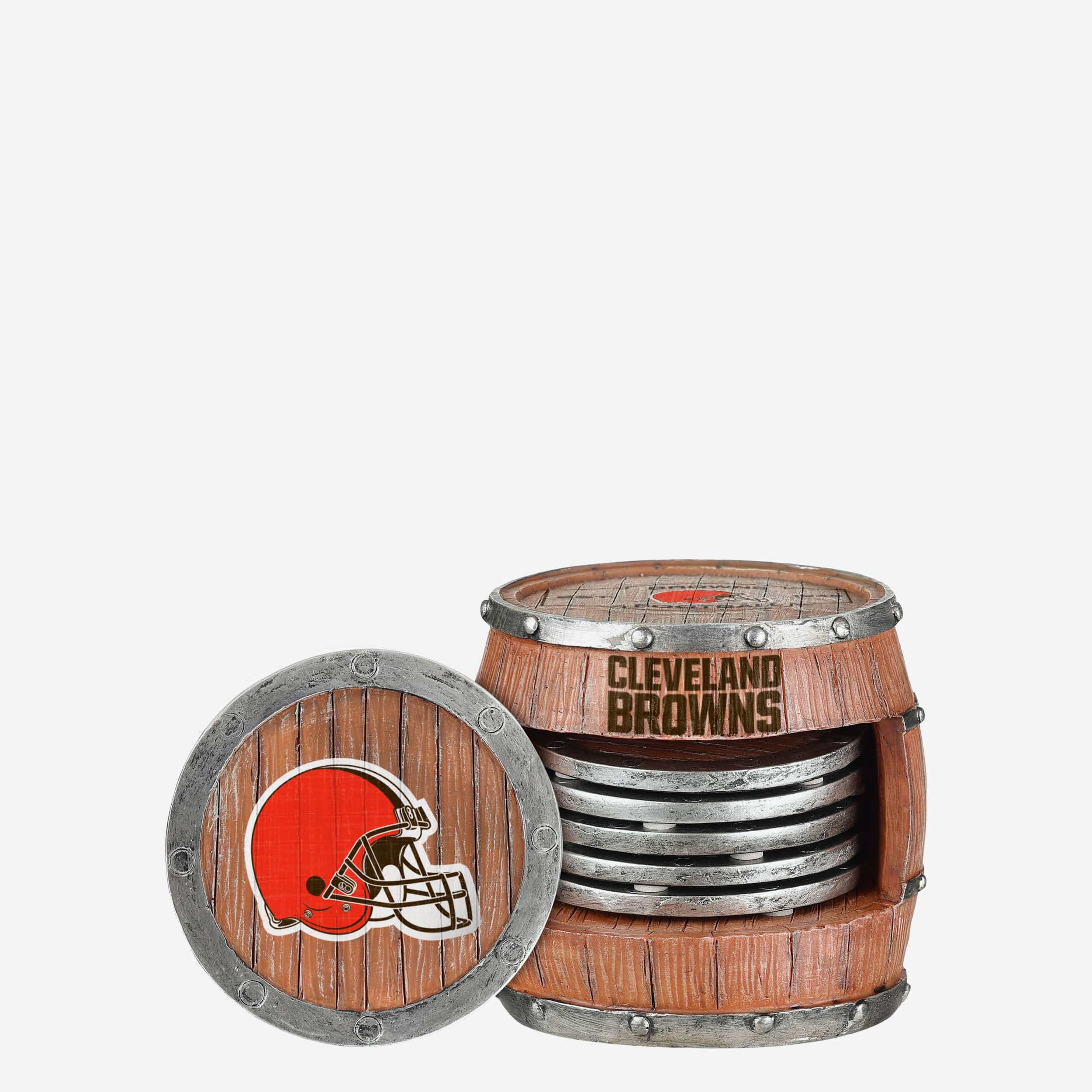 Cleveland Browns 5 Pack Barrel Coaster Set