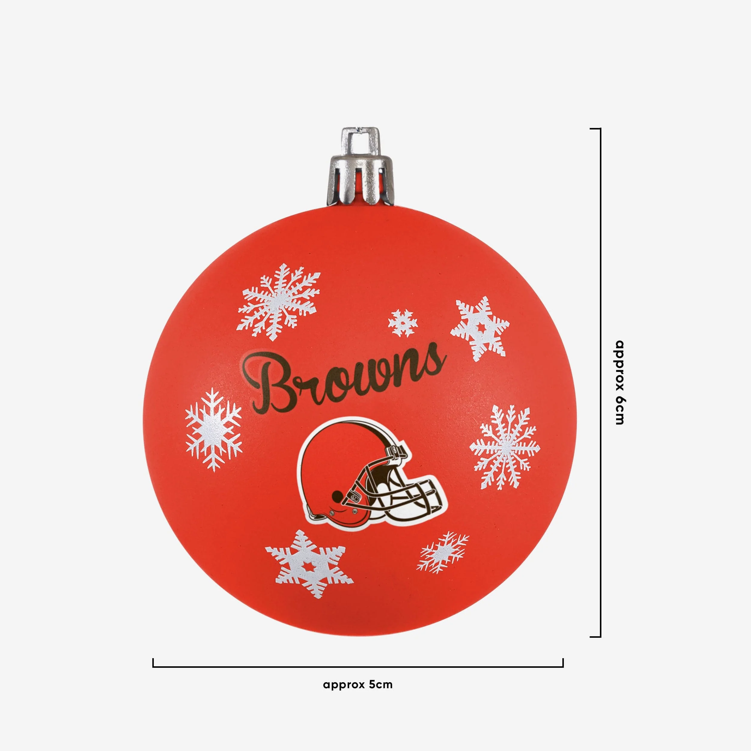 Cleveland Browns 5 Pack Shatterproof Ball Ornament Set - Image 3