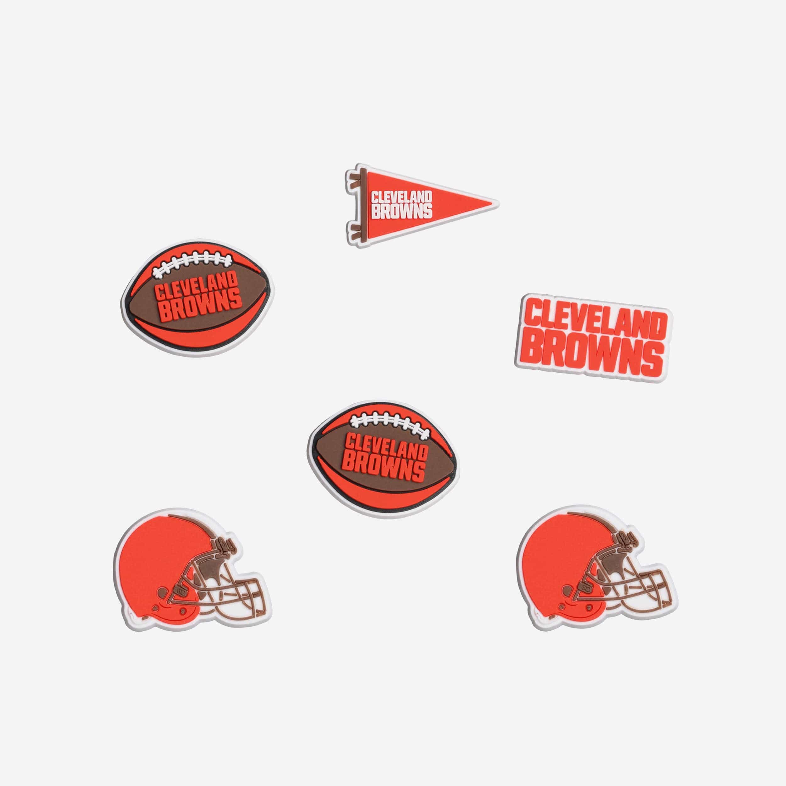 Cleveland Browns 6 Pack Team Clog Charms