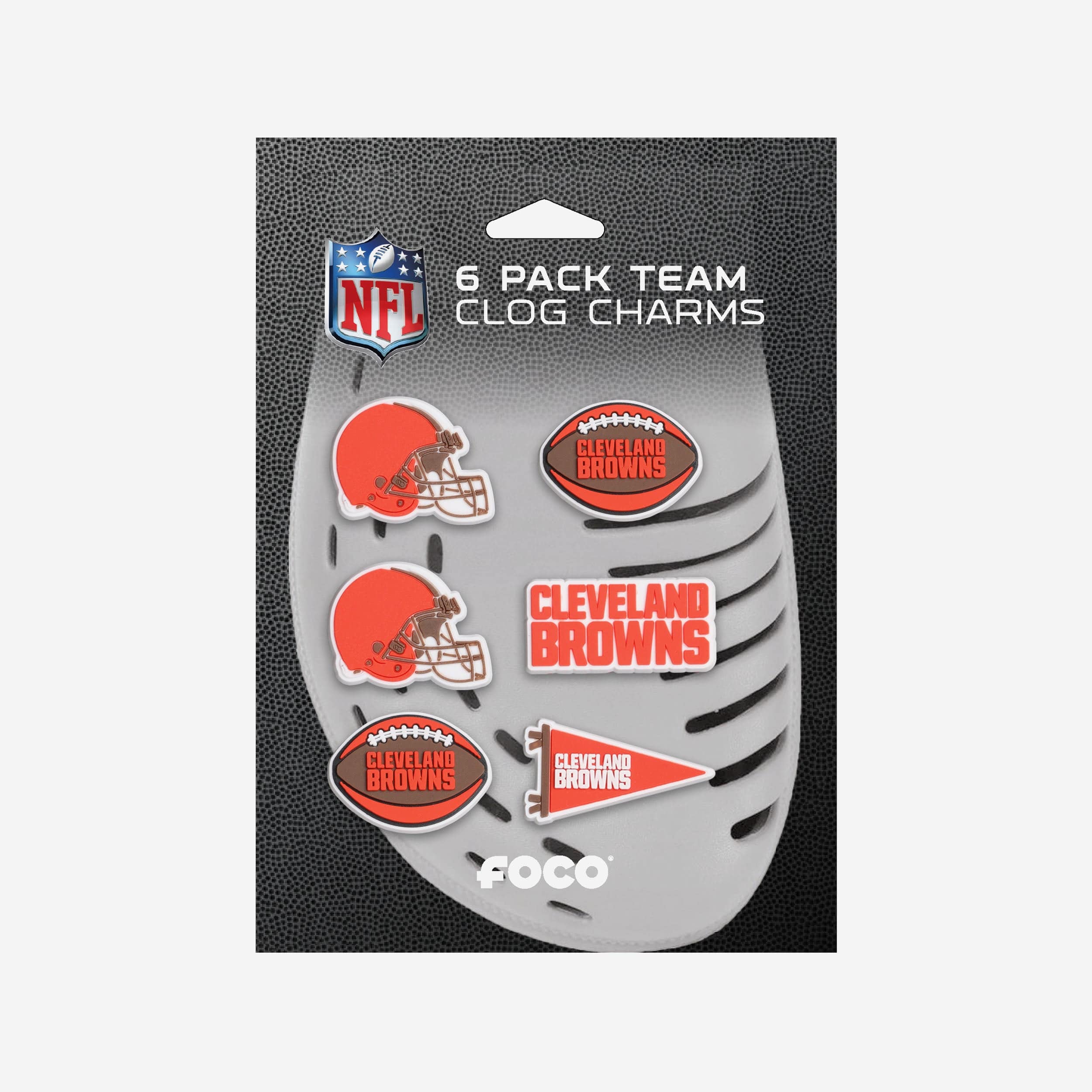 Cleveland Browns 6 Pack Team Clog Charms - Image 5