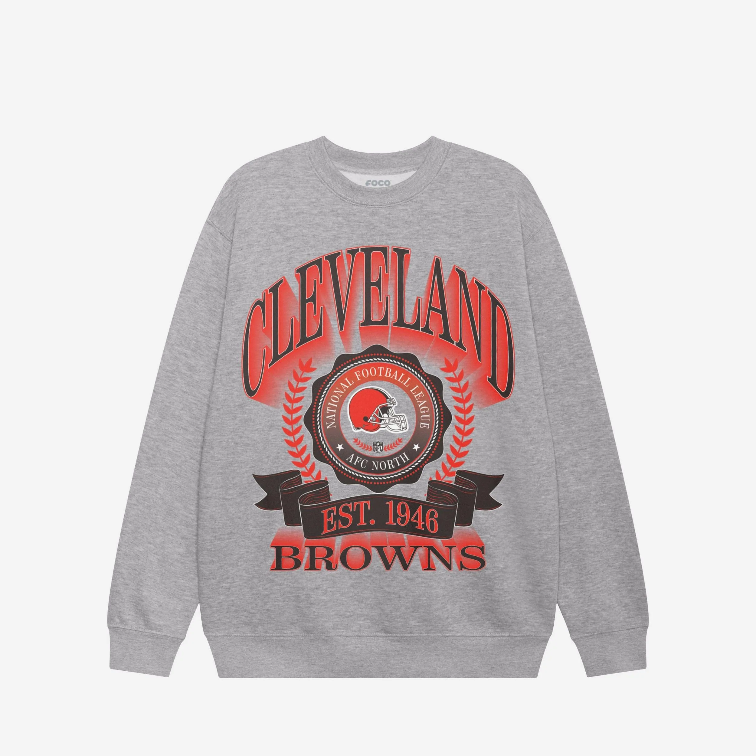 Cleveland Browns Banner Crest Crew Neck Sweatshirt
