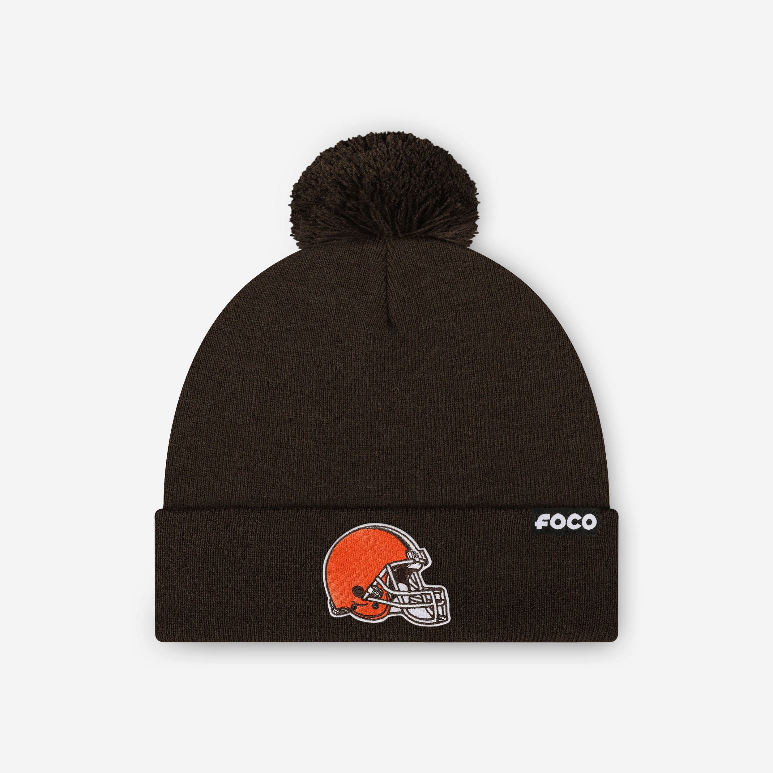 Cleveland Browns Basic Primary Logo Pom Beanie - Image 3