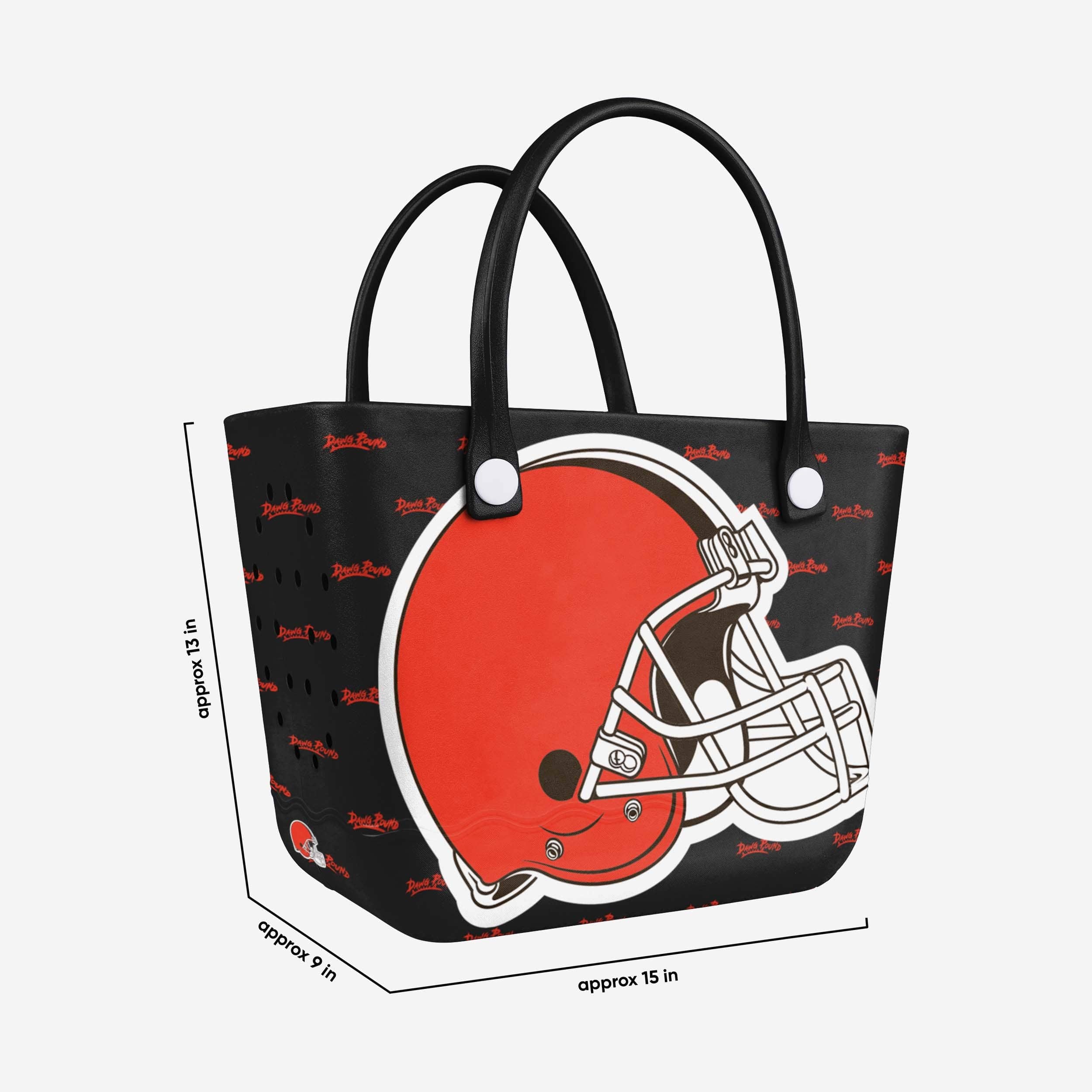 Cleveland Browns Big Logo Mini Print Tailgate Tote Bag - Image 3