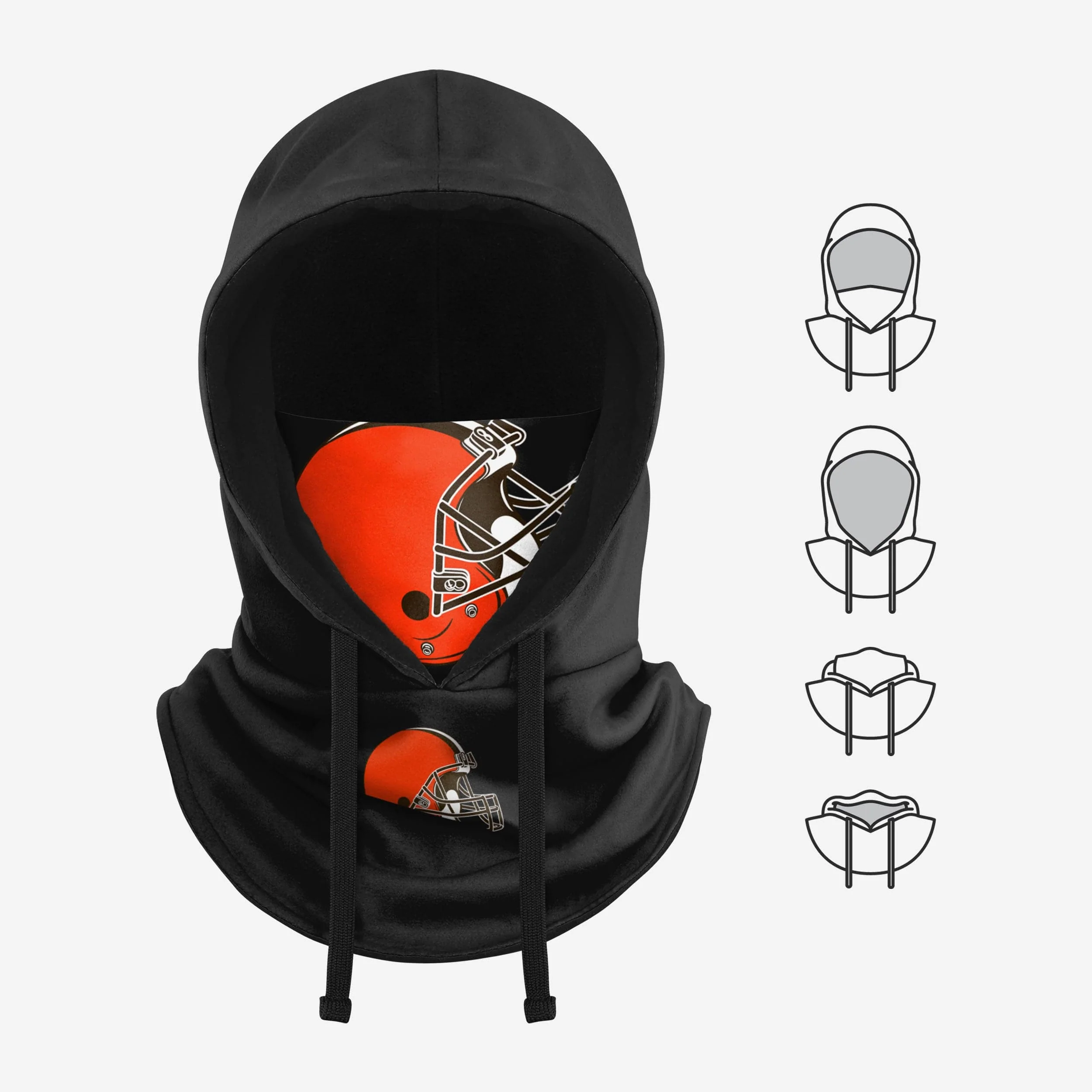 Cleveland Browns Black Drawstring Hooded Gaiter - Image 5
