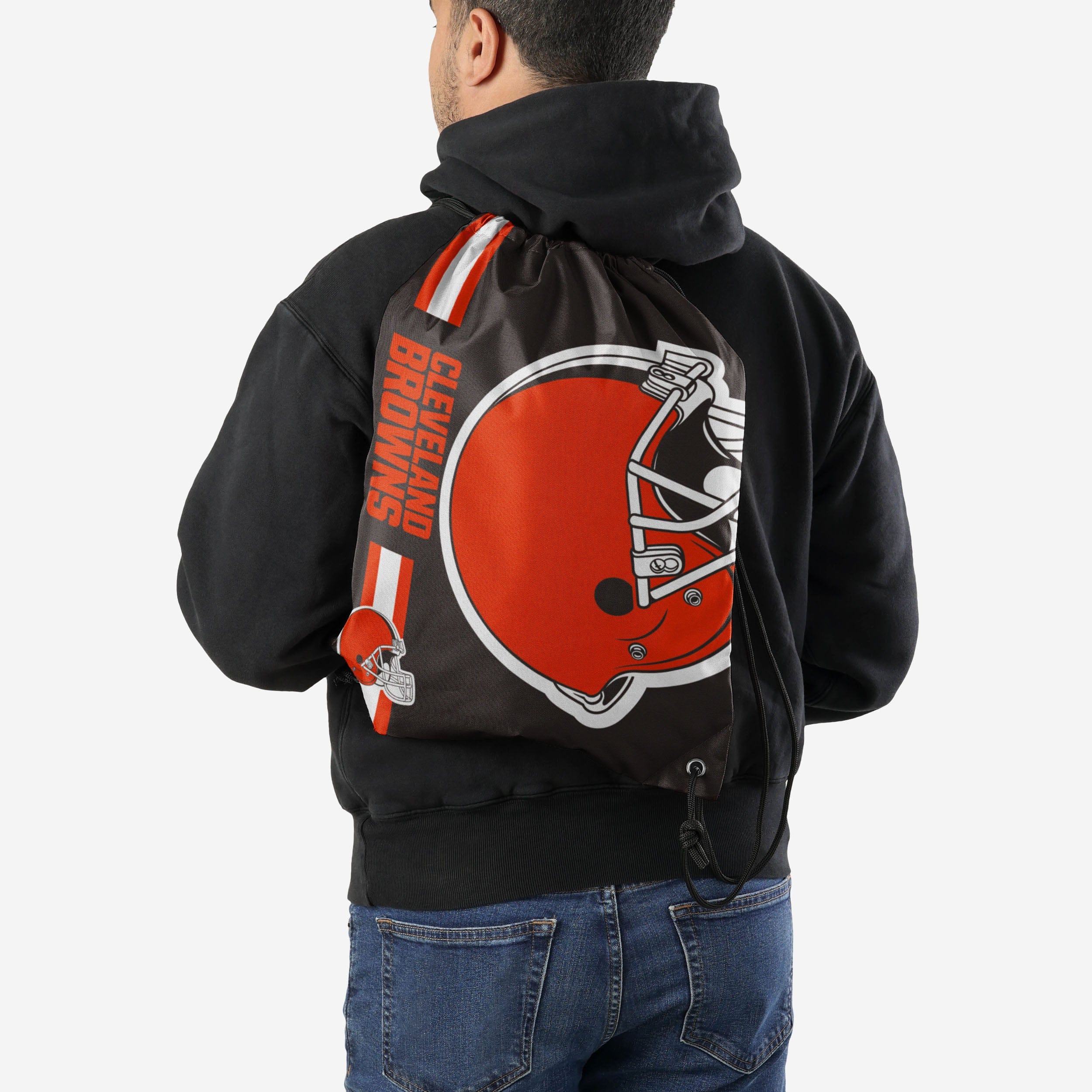 Cleveland Browns Brown Alternate Color Big Logo Drawstring Backpack - Image 2