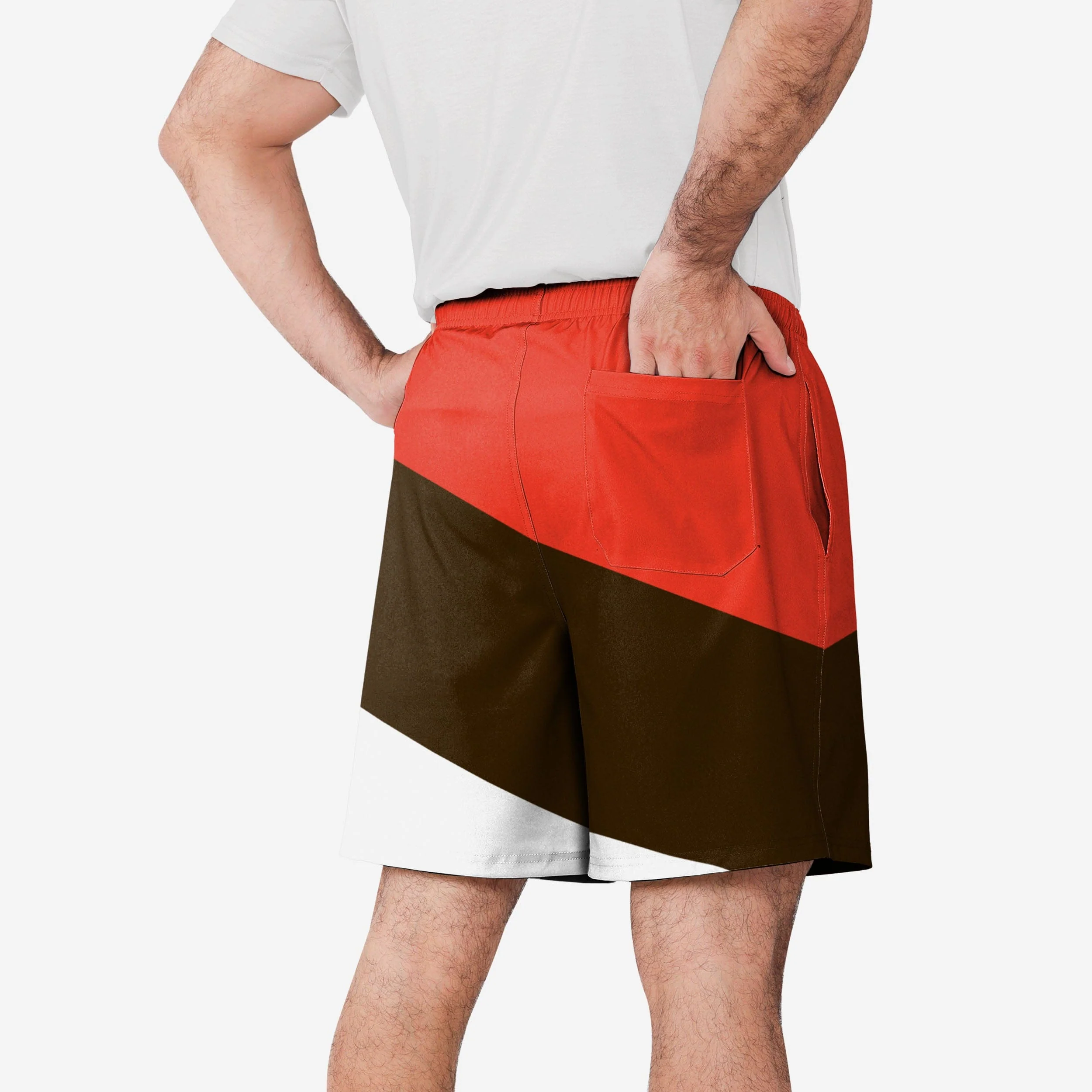 Cleveland Browns Colorblock Double Down Liner Training Shorts - Image 2
