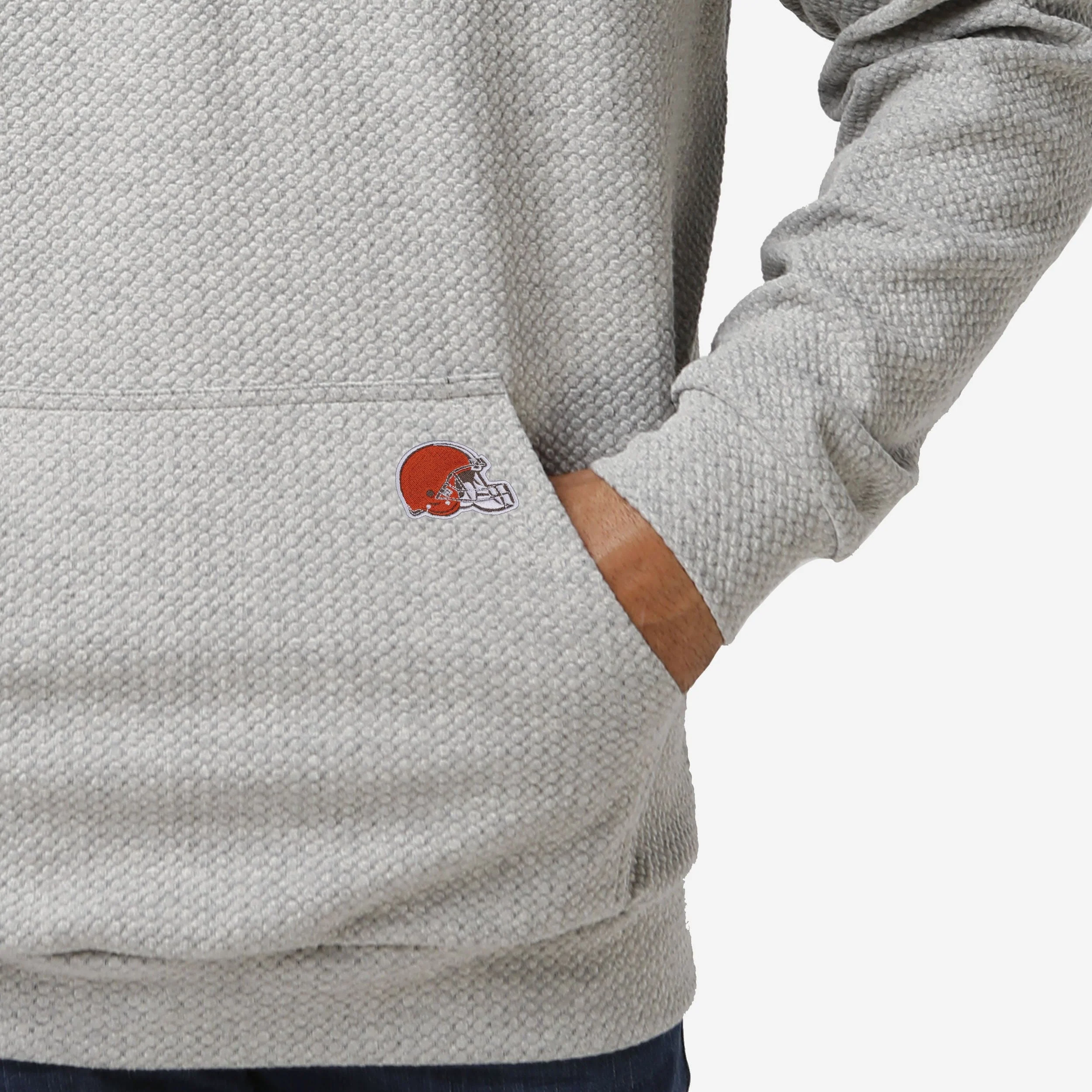 Cleveland Browns Gray Woven Hoodie - Image 3