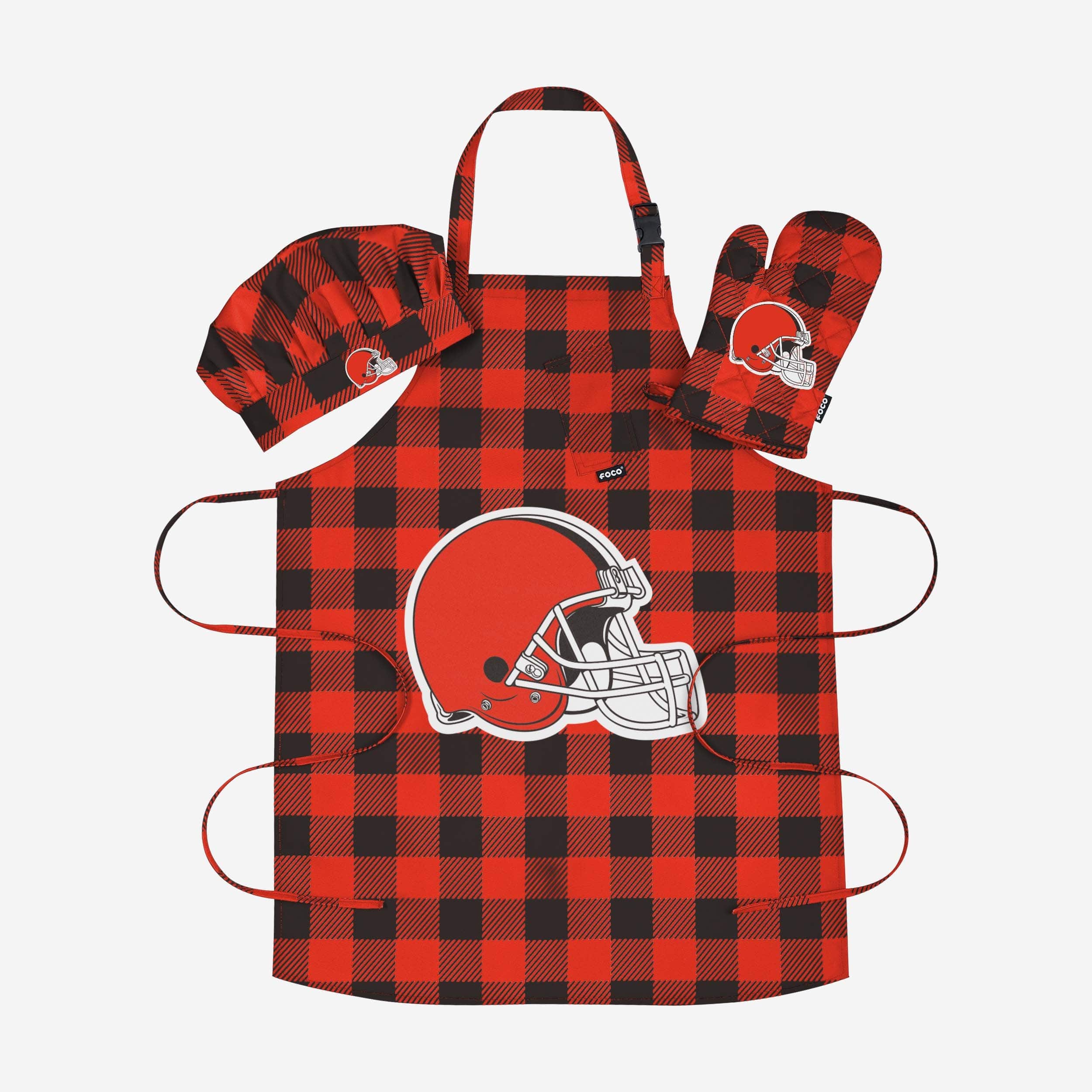 Cleveland Browns Plaid Chef Set