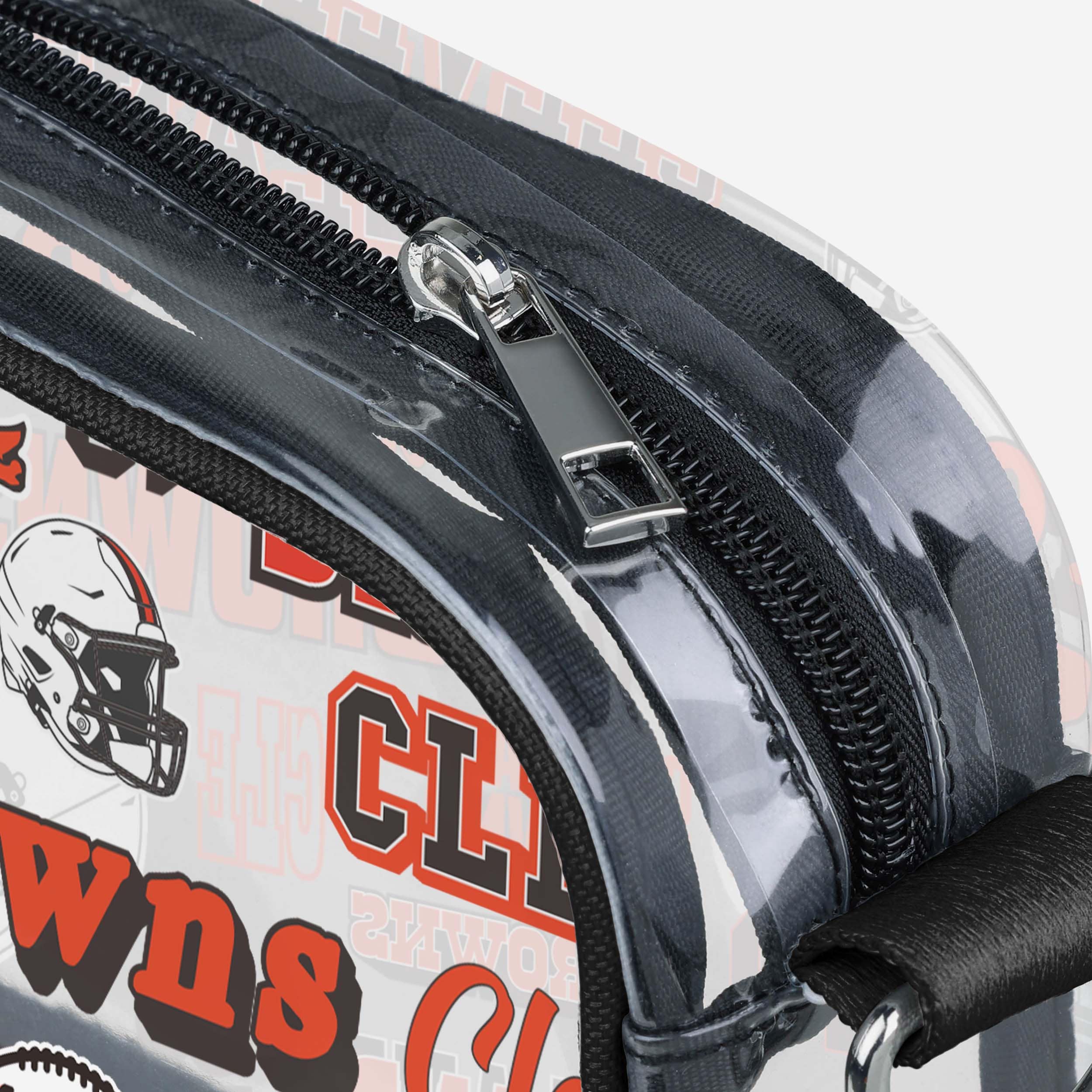 Cleveland Browns Repeat Retro Print Clear Crossbody Bag - Image 4