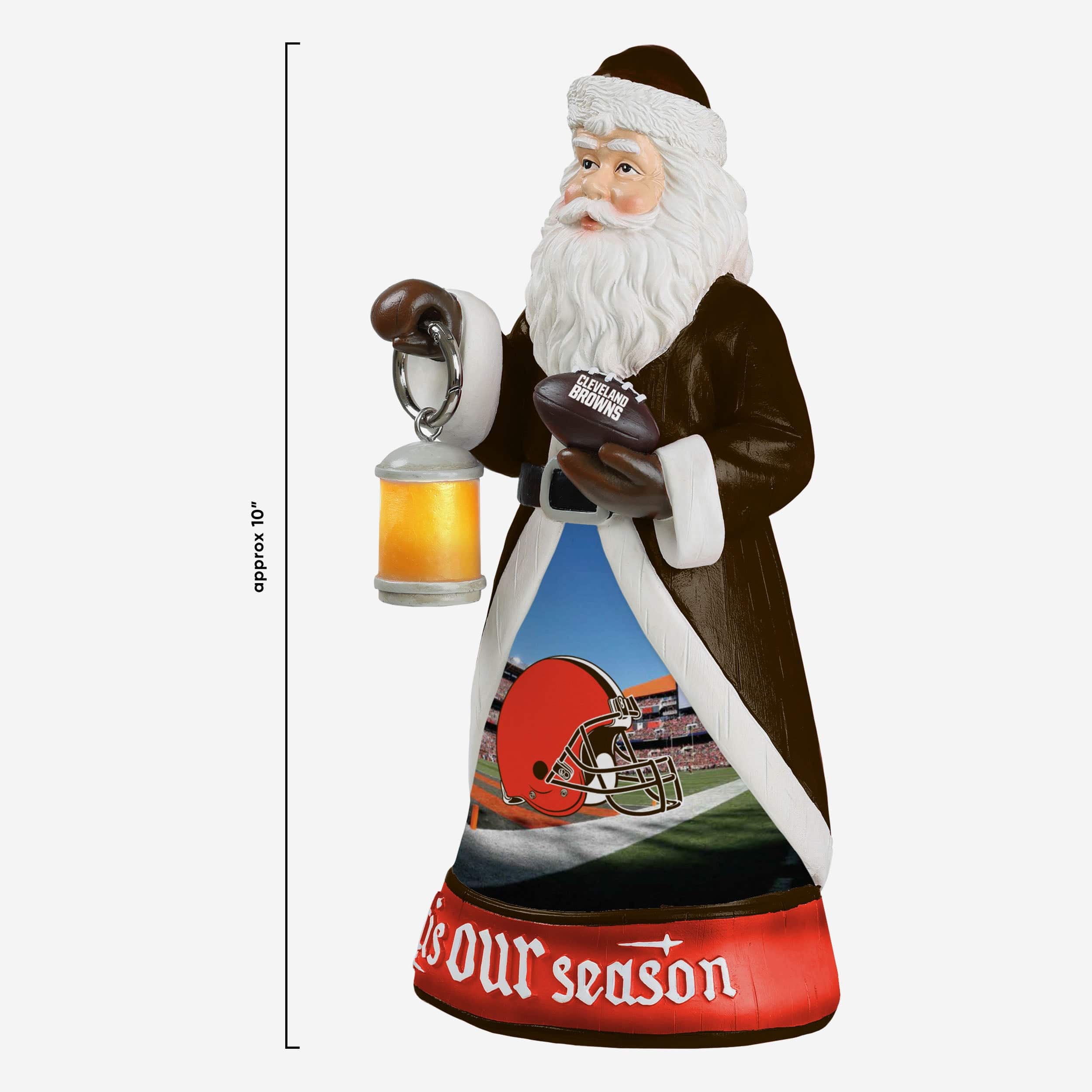Cleveland Browns Santa Figure With Light Up Lantern - Image 5