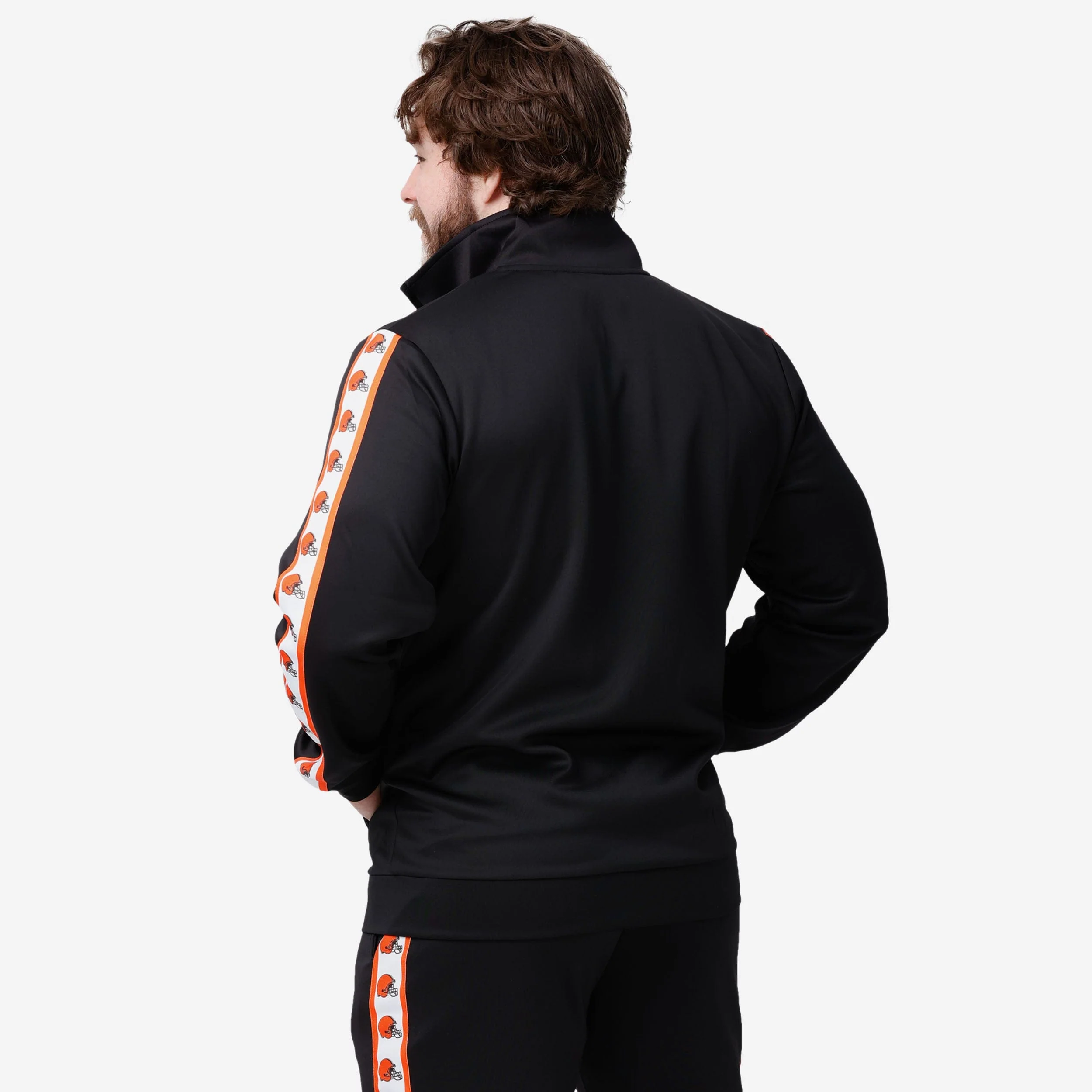 Cleveland Browns Stripe Logo Track Jacket - Image 2