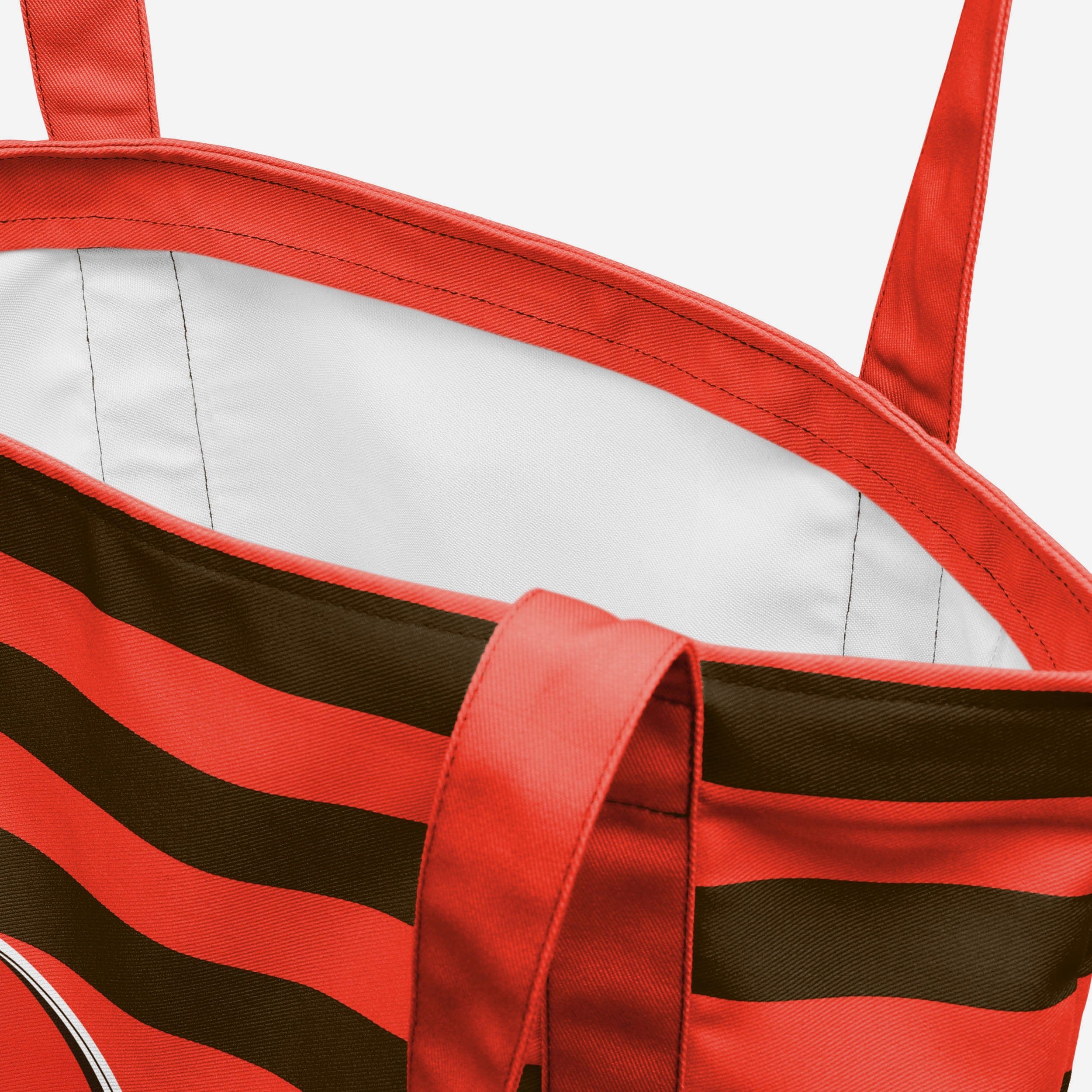 Cleveland Browns Team Stripe Canvas Tote Bag - Image 4