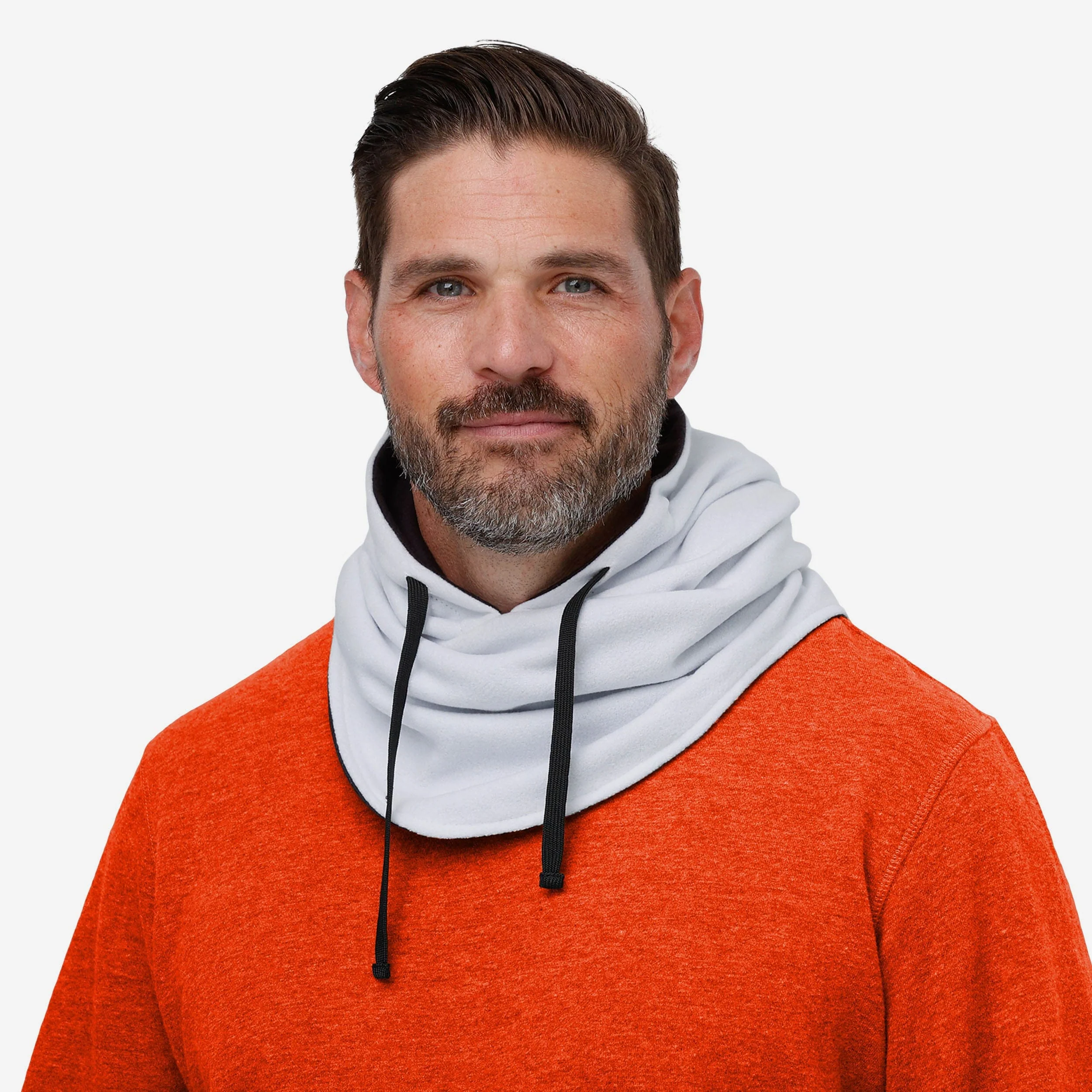 Cleveland Browns White Drawstring Hooded Gaiter - Image 4