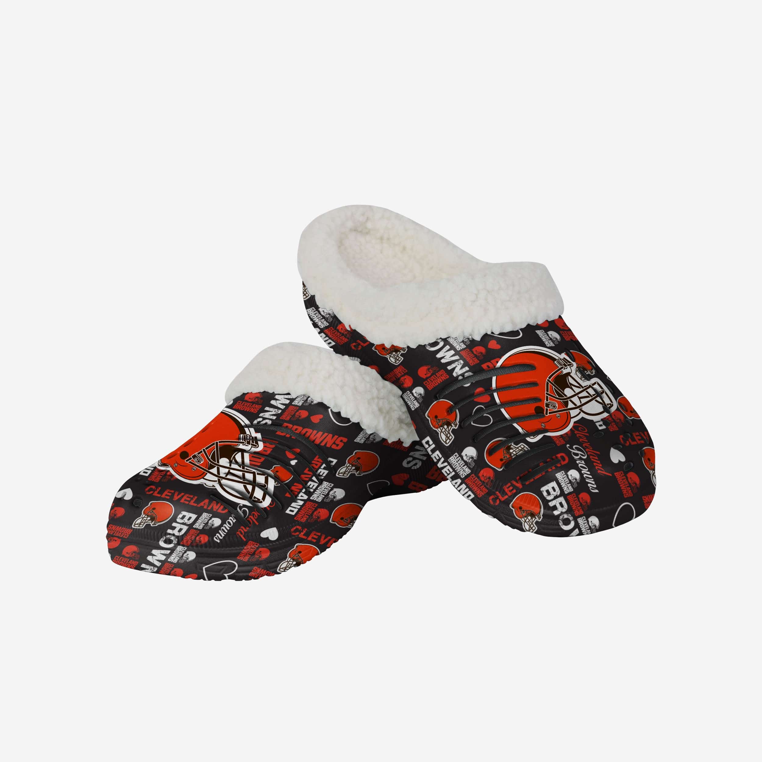 Cleveland Browns Womens Sherpa Lined Logo Love Clog - Image 3