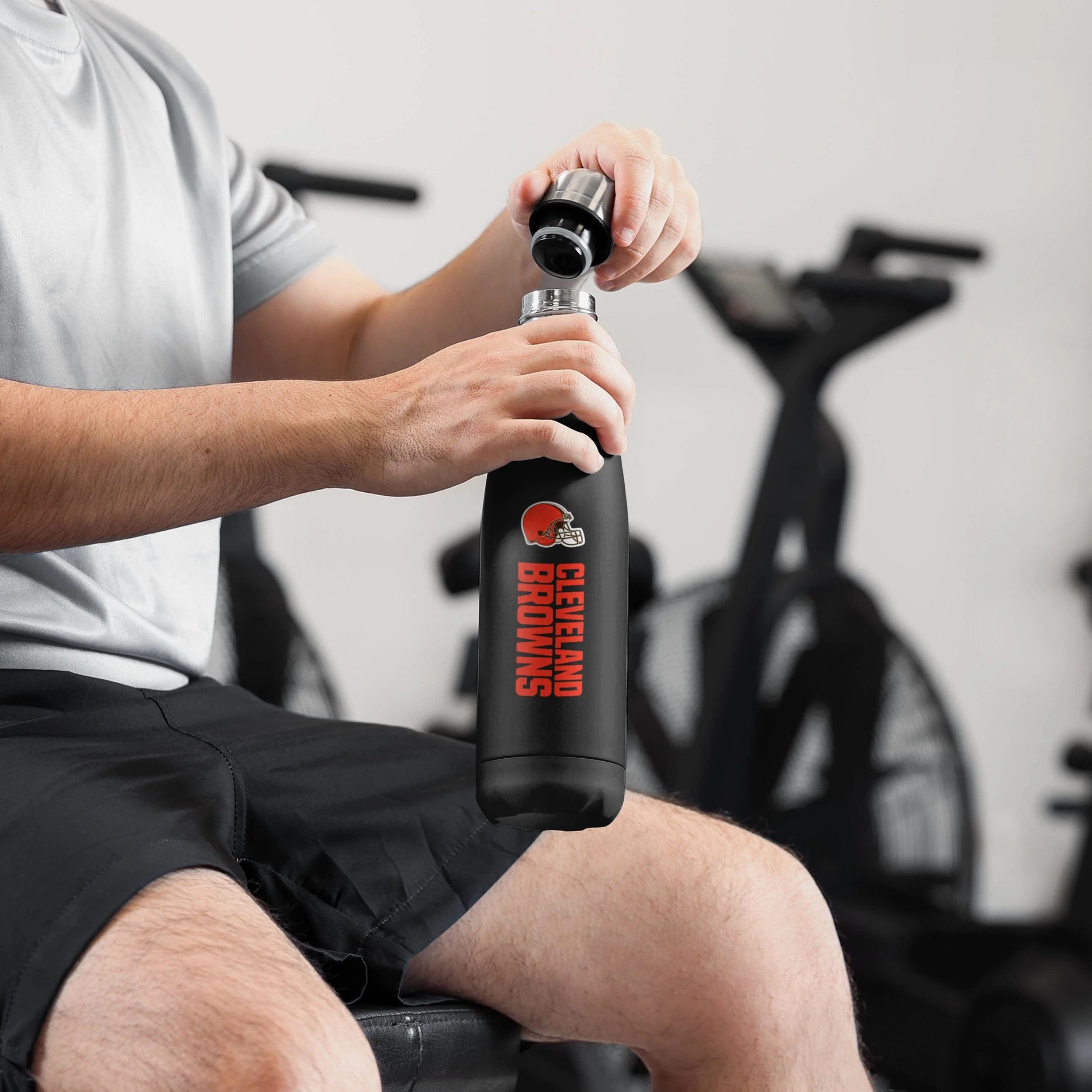 Cleveland Browns Wordmark Chill Water Bottle - Image 3