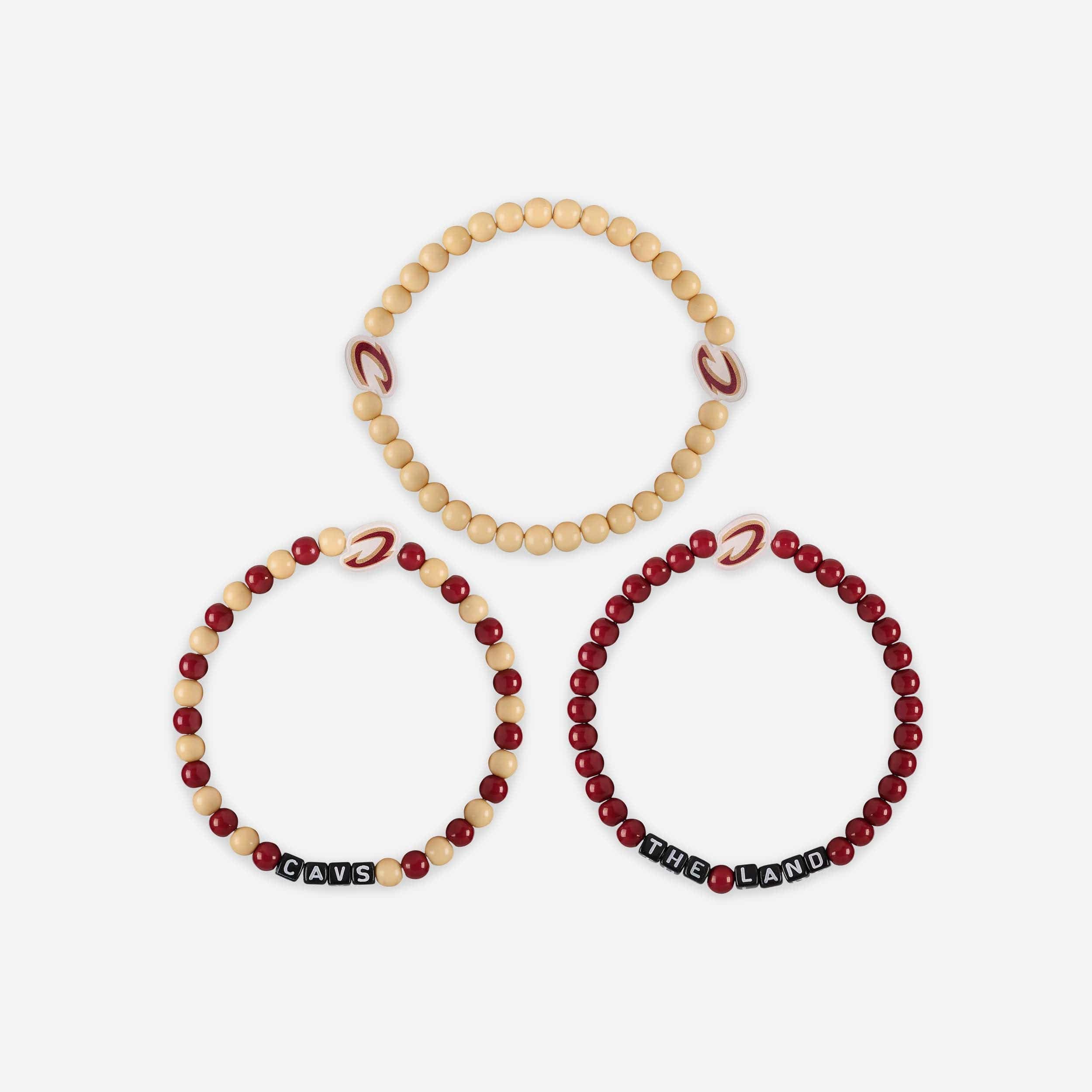 Cleveland Cavaliers 3 Pack Beaded Friendship Bracelet - Image 3