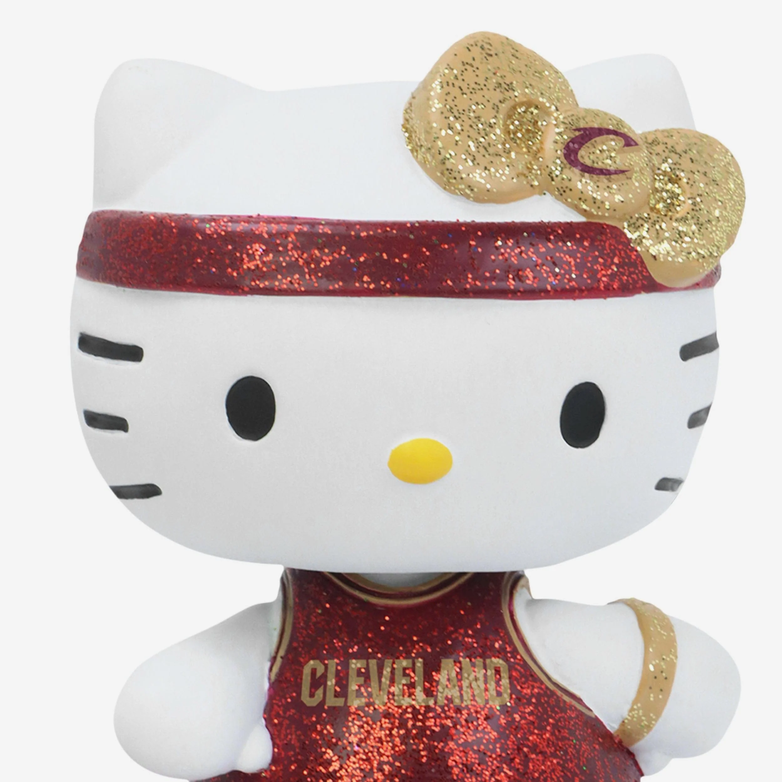 Cleveland Cavaliers Hello Kitty® Glitter Mini Bobblehead - Image 2