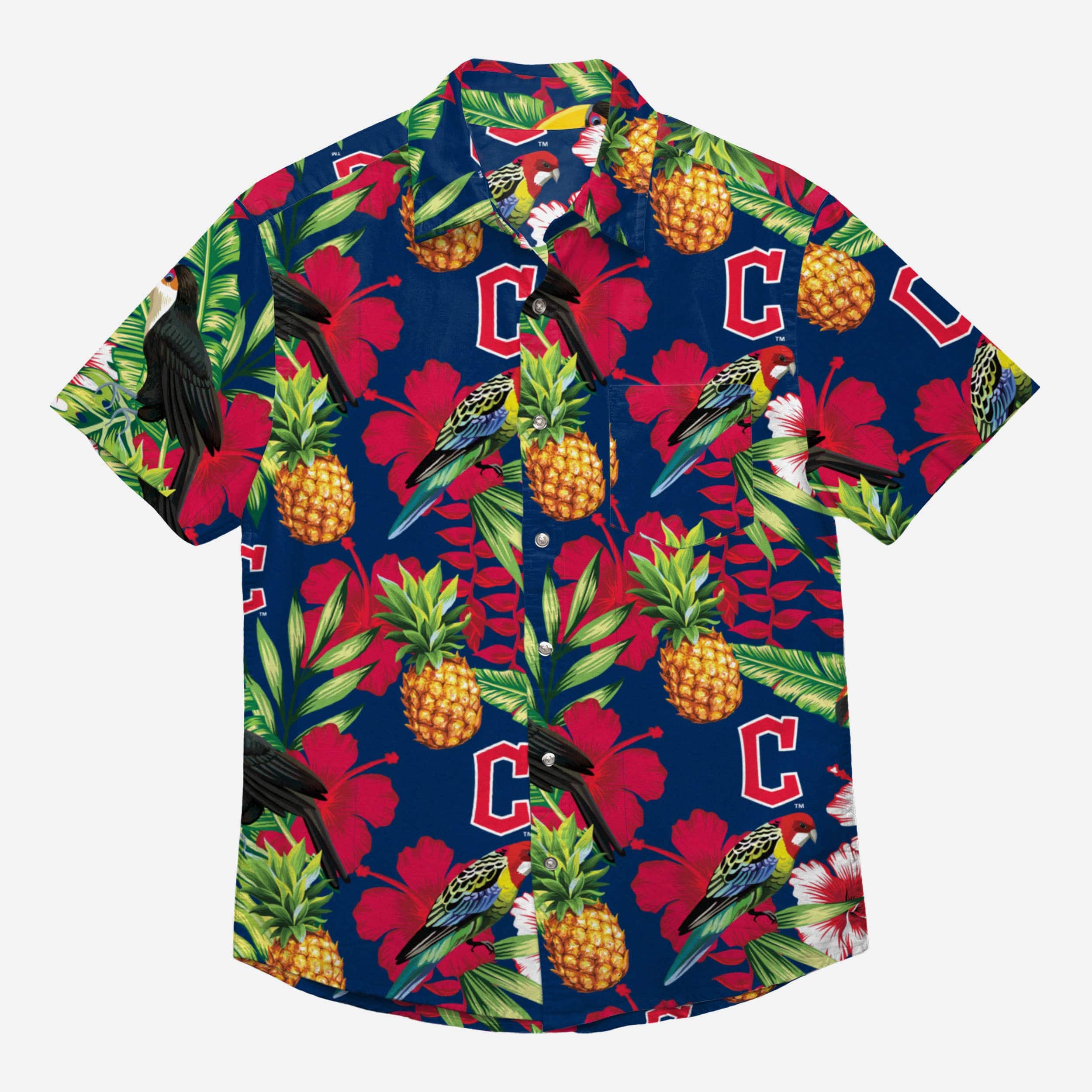 Cleveland Guardians Floral Button Up - Image 3