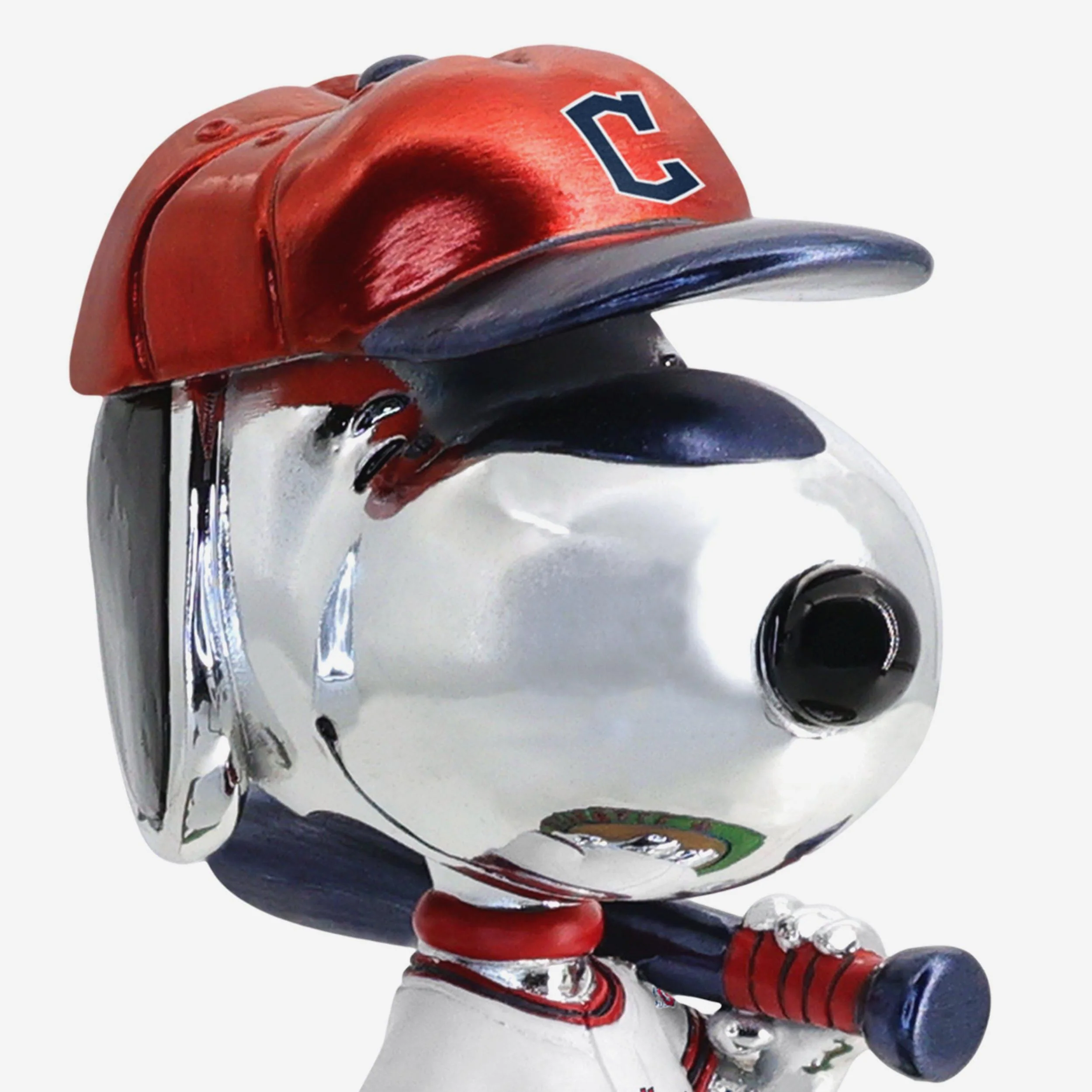 Cleveland Guardians Snoopy Peanuts Electroplated Bighead Bobblehead - Image 2