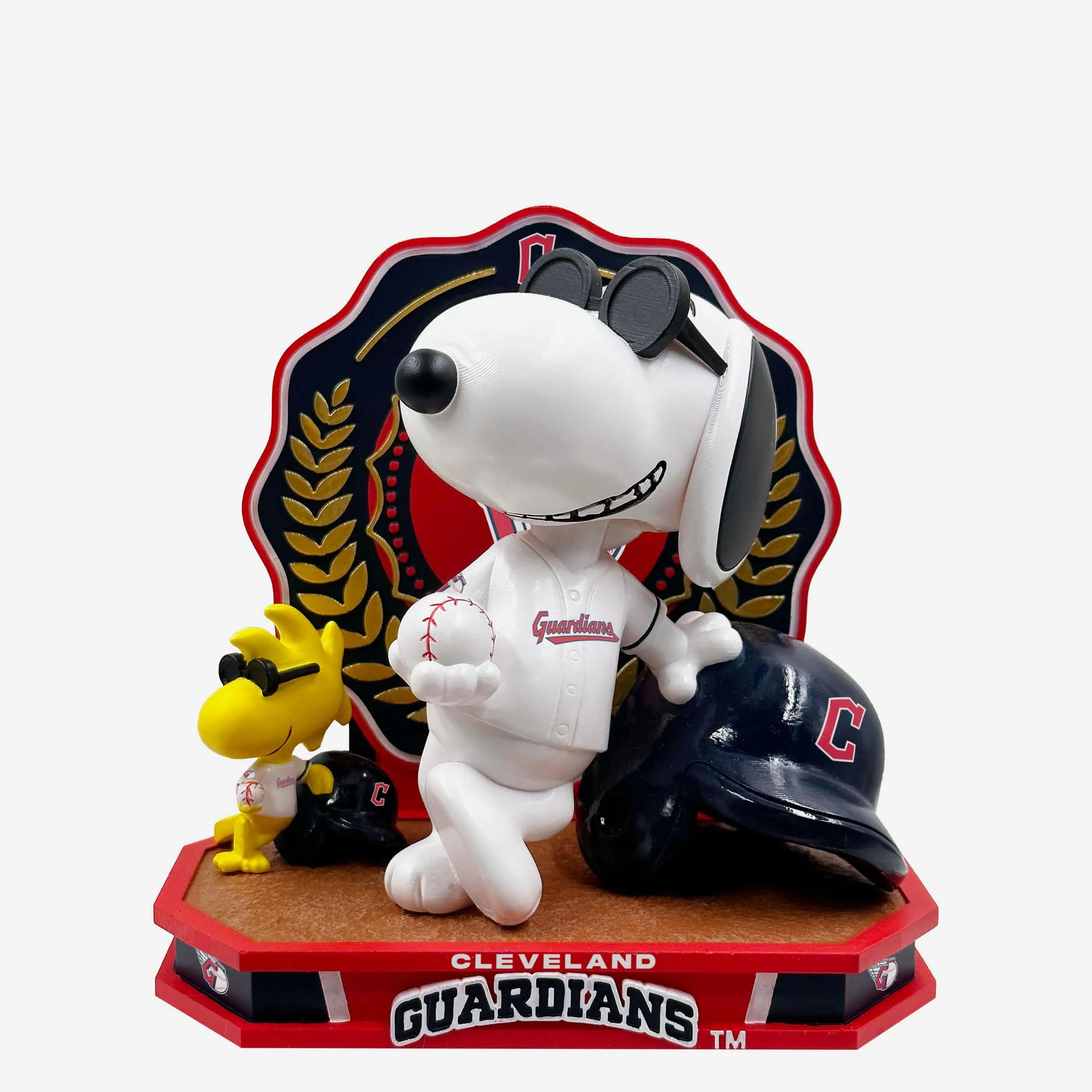 Cleveland Guardians Snoopy & Woodstock Joe Cool Peanuts Dual Bobblehead