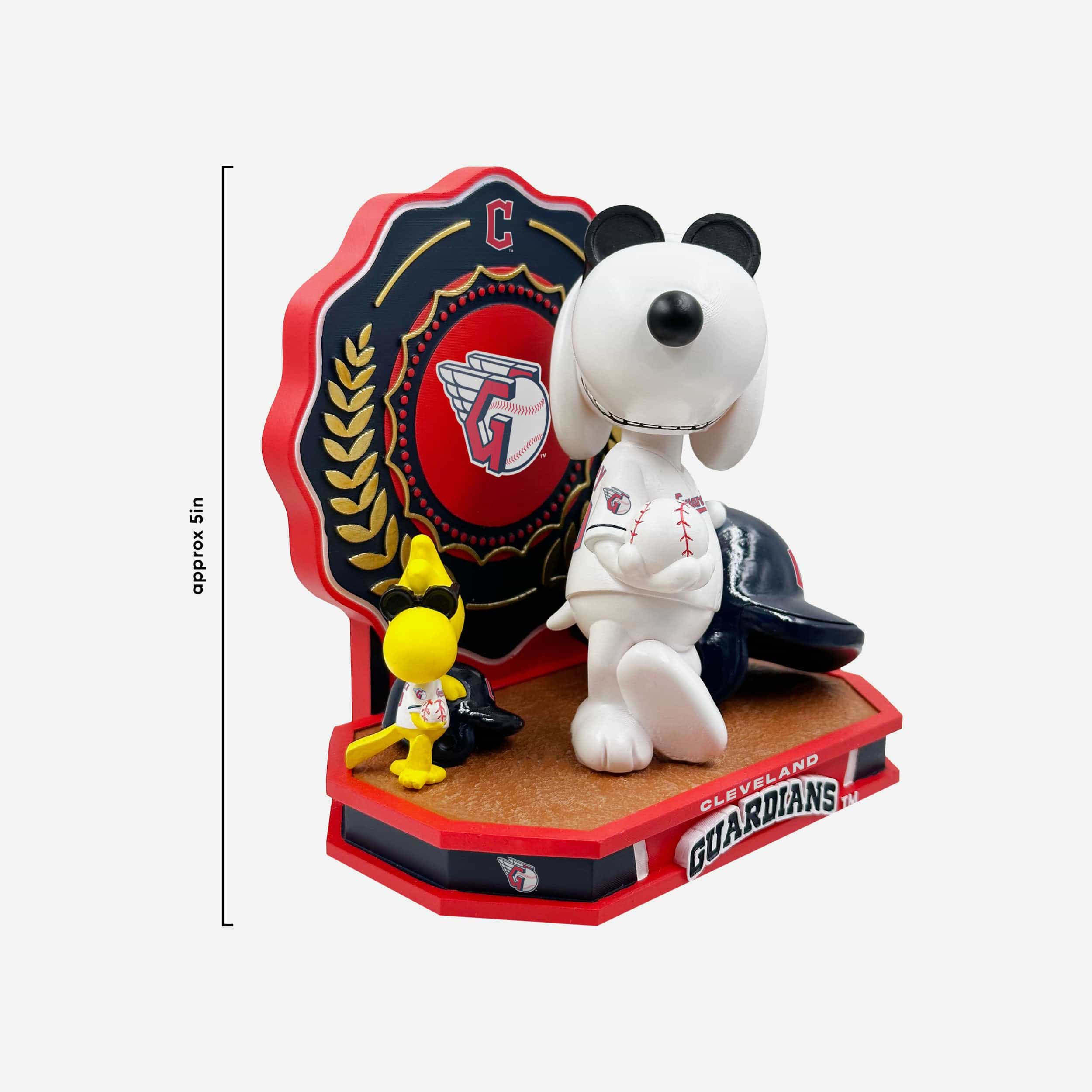 Cleveland Guardians Snoopy & Woodstock Joe Cool Peanuts Dual Bobblehead - Image 4
