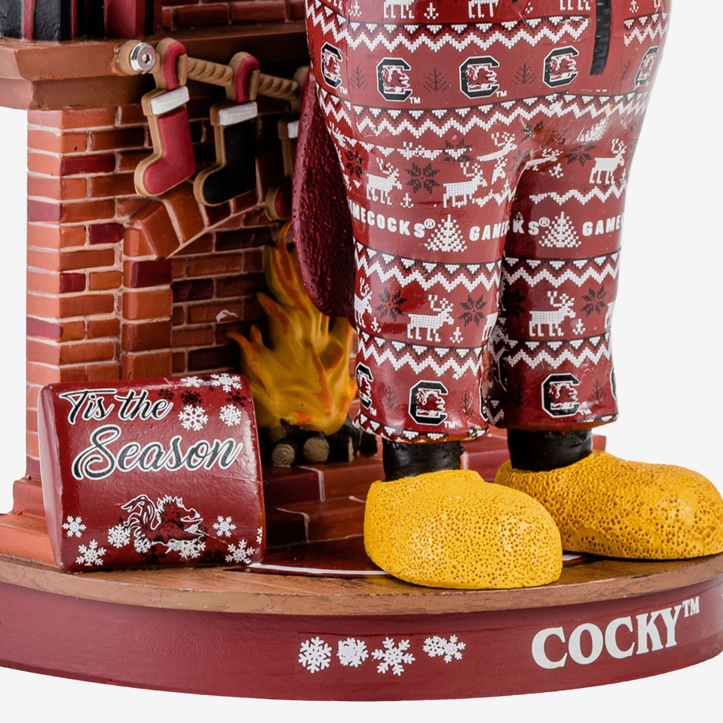 Cocky South Carolina Gamecocks Holiday Mascot Bobblehead - Image 3
